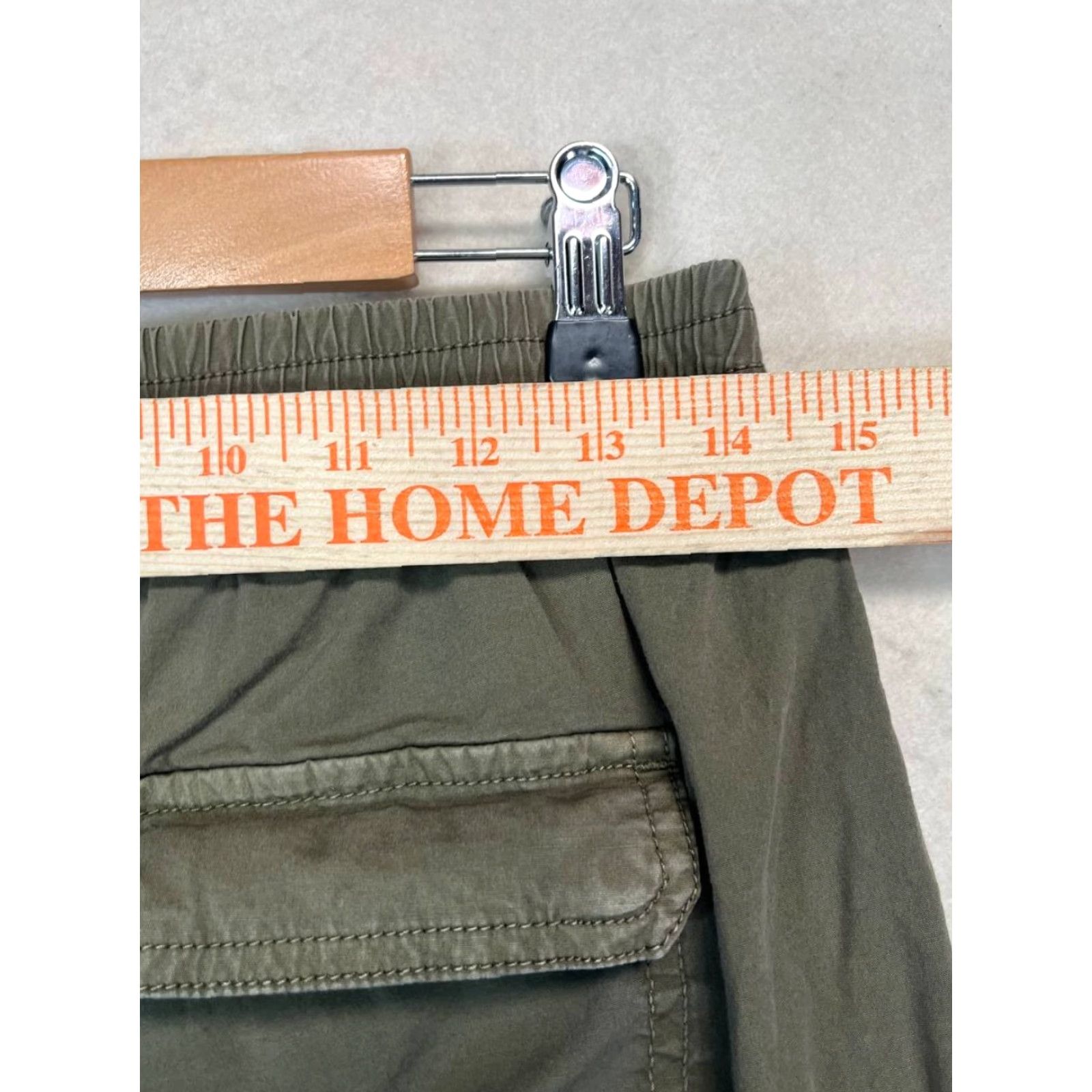 Vintage Chicos Women Pants Cargo Flat Front Slim High Rise 00 Green Twill Straight Leg Inseam 28 in Stretch Cotton Blend Button Zipper Size 24" / US 00 / IT 34 - 3 Thumbnail