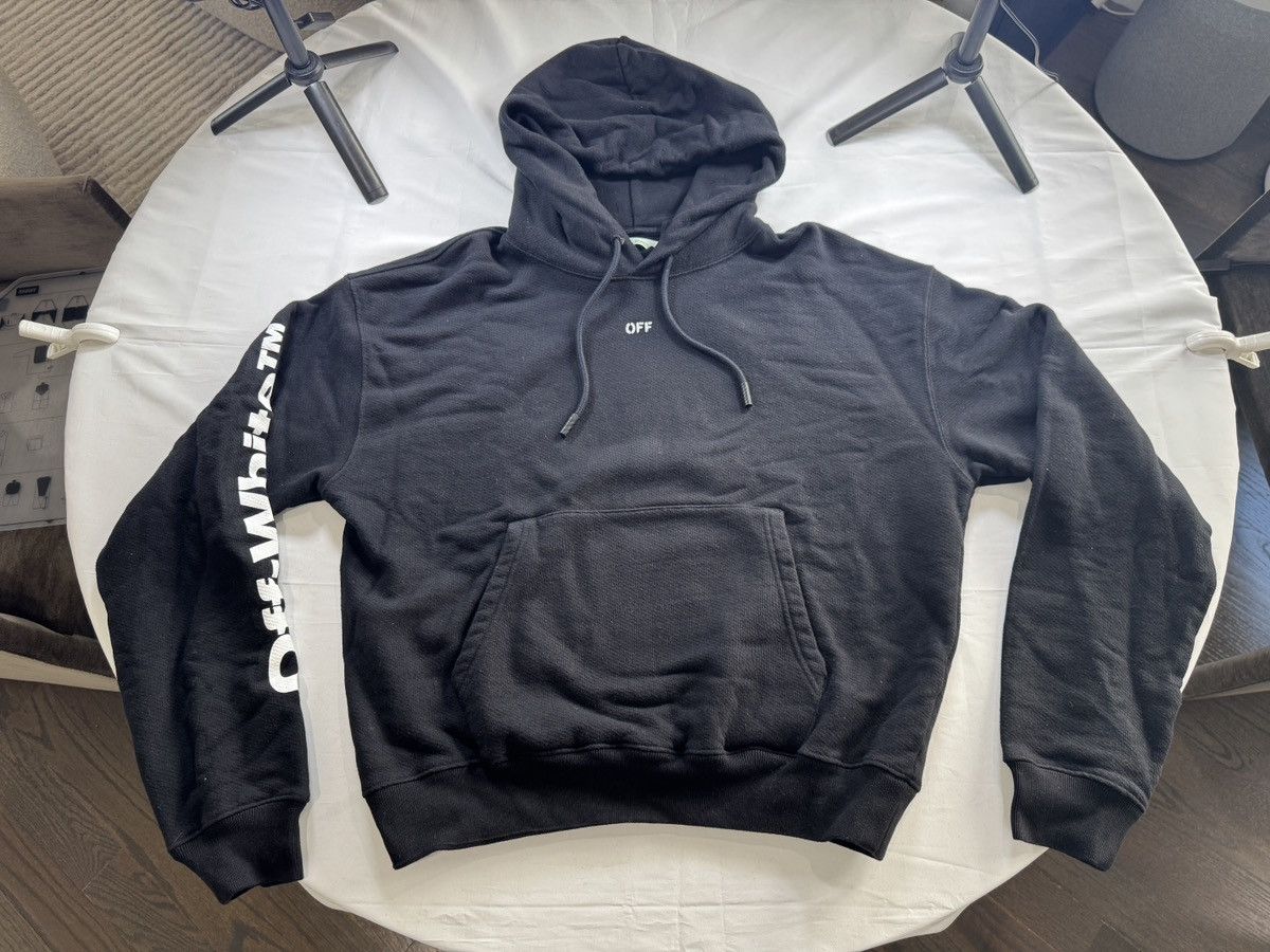 Off-White Off-White Black Oversized Diagonal Skulls Hoodie Size Medium Size US M / EU 48-50 / 2 - 4 Thumbnail