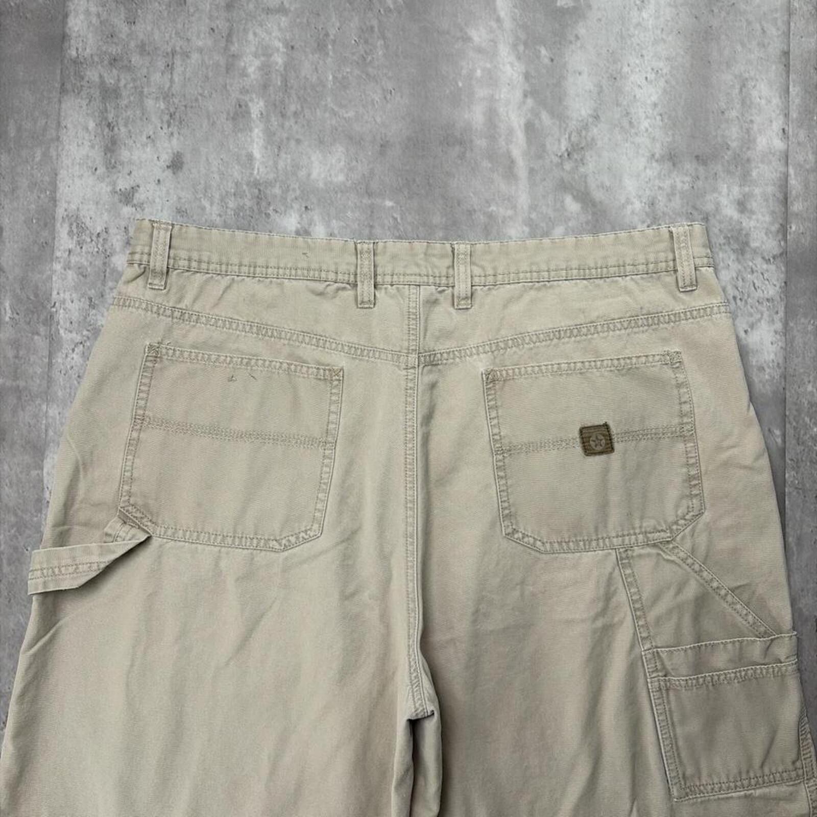Faded Glory Y2K Beige Faded Glory Grunge Baggy Carpenter Skater Shorts Size US 38 / EU 54 - 3 Thumbnail