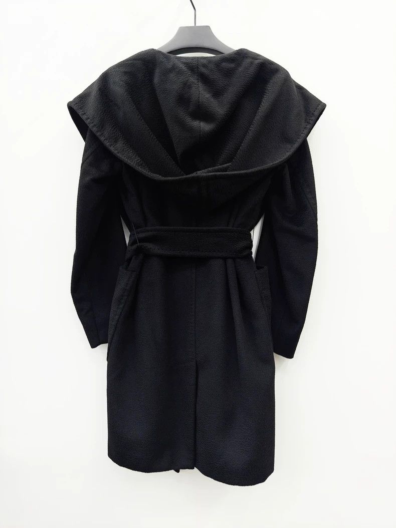 Max Mara Max Mara 100% Camel Hair Water Ripple Black Bathrobe Coat! Size S / US 4 / IT 40 - 2 Thumbnail