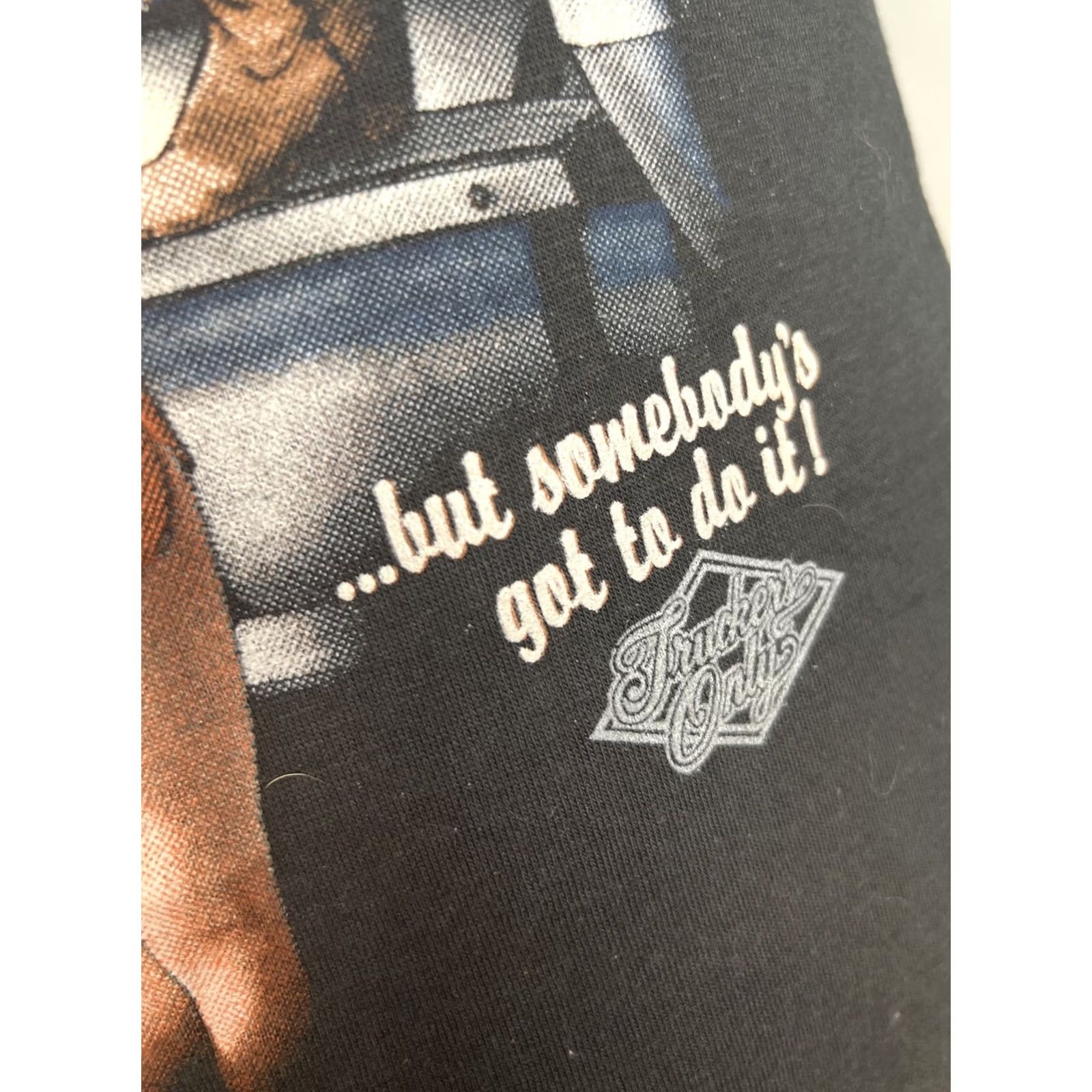 Vintage VINTAGE 3D Emblem Truckers Only Trucking's a Rough Life Hooker Shirt Small S Black NWOT 1985 Size US S / EU 44-46 / 1 - 6 Thumbnail
