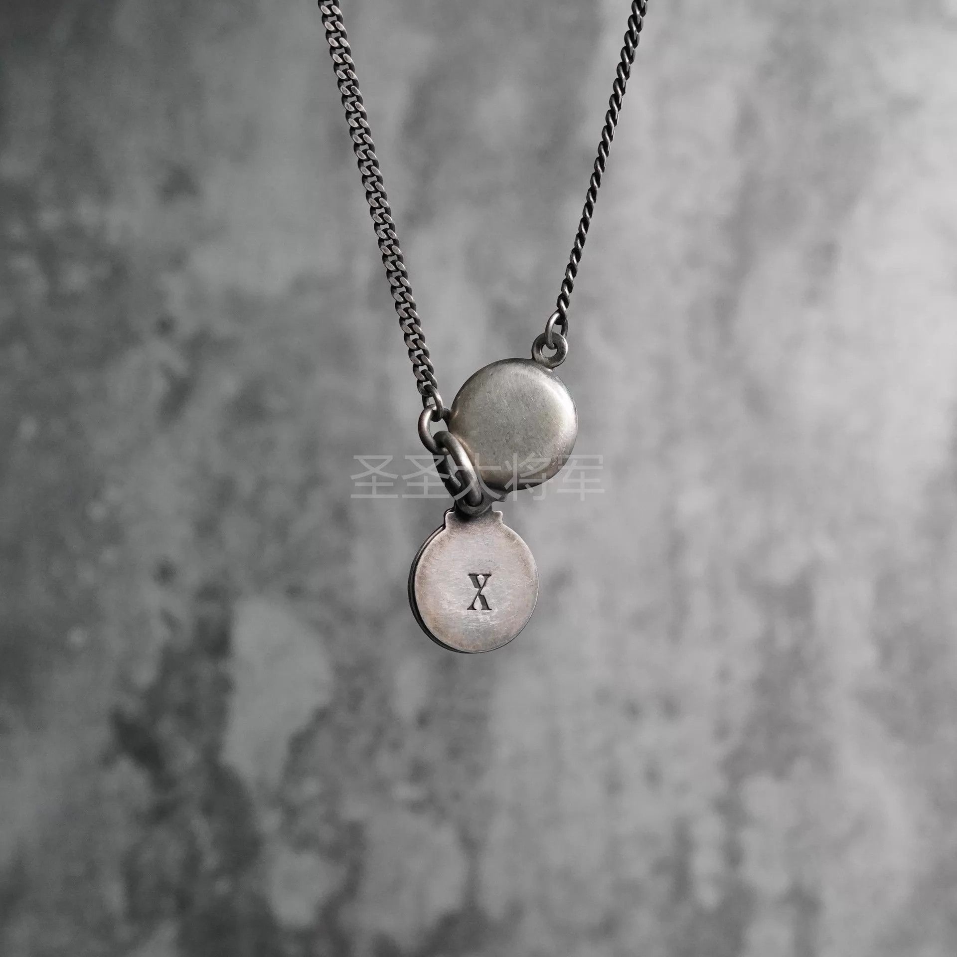 Werkstatt Munchen WM M3005 X-Engraved Medal Necklace (Limited, Rare) 68 Size ONE SIZE - 4 Thumbnail