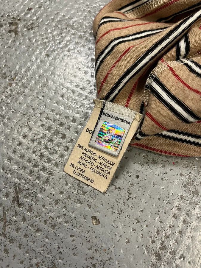 Dolce & Gabbana 2000s Dolce & Gabbana Striped Beige Sweater Size US L / EU 52-54 / 3 - 10 Thumbnail