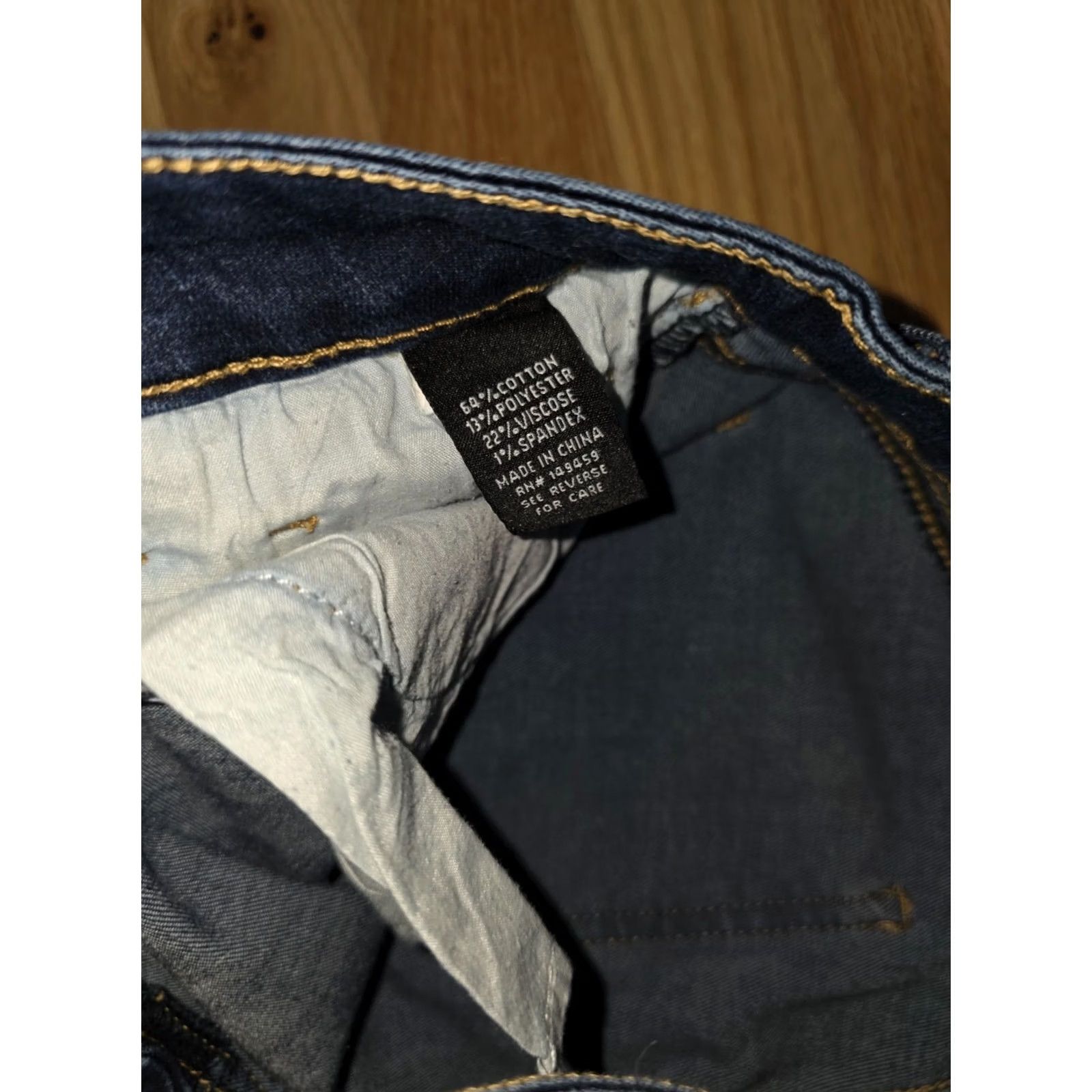 Denime Prosperit Jeans Women's Size 28 Blue Denim 5-Pocket Low Rise Ankle Stretch Cotton Shirt? Size 28" / US 6 / IT 42 - 4 Thumbnail