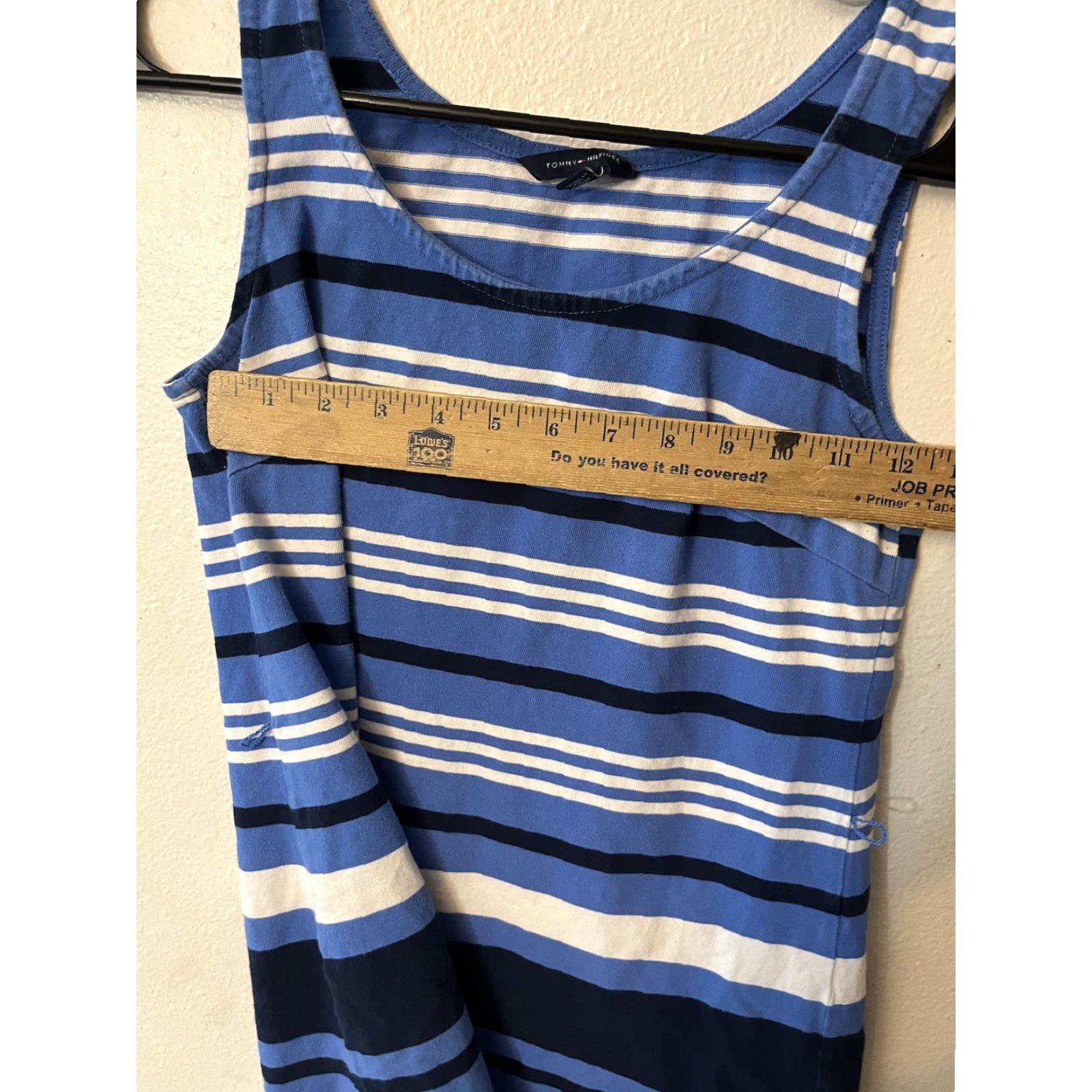 Tommy Hilfiger Tommy Hilfiger Blue Striped Sleeveless Knee Length Knit Tank Dress XS Women Casual Knit Dress Size XS / US 0-2 / IT 36-38 - 5 Thumbnail