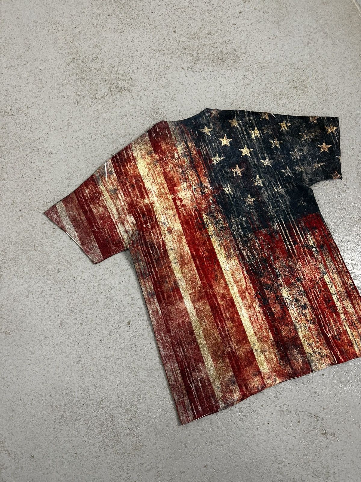 Vintage 00s Fight Club Movie Losing All Hope Is Freedom USA Flag Tee Size US M / EU 48-50 / 2 - 11 Thumbnail