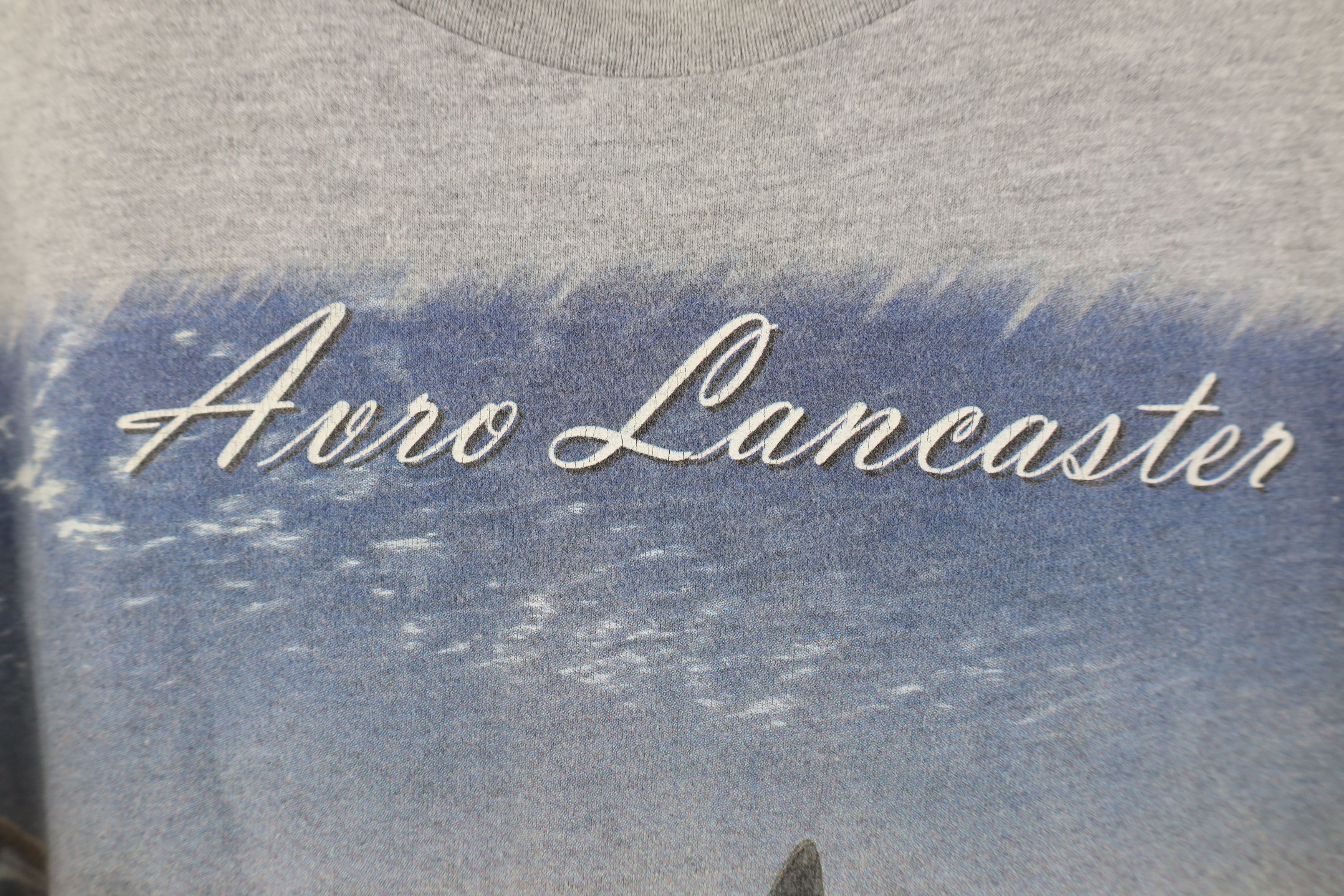 Vintage Vintage 90s Streetwear Lancaster Heavy Bomber Plane T-Shirt Size US XL / EU 56 / 4 - 6 Thumbnail