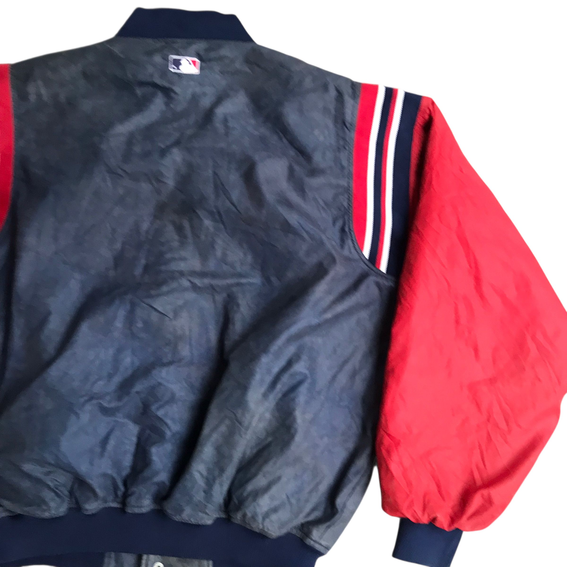 MLB Majestic Rare 90s Atlanta Braves MLB Bomber Sun Faded Size US XL / EU 56 / 4 - 6 Thumbnail