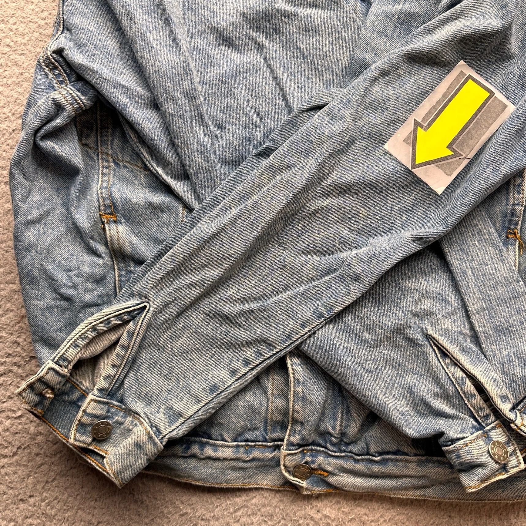 Denime VINTAGE 90s Todays News Denim Trucker Jean Jacket Mens Medium Blue Button Jacket Size US 31 - 6 Thumbnail
