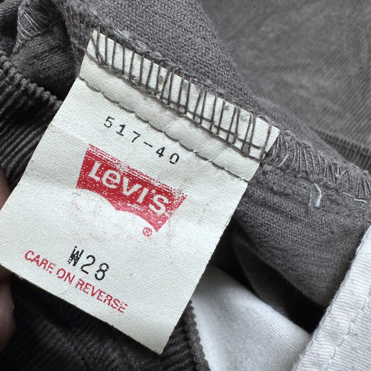 Levi's Vintage 90s Levis 517 Grey Corduroy Flare Jeans Hedi Slimane Size US 28 / EU 44 - 18 Thumbnail