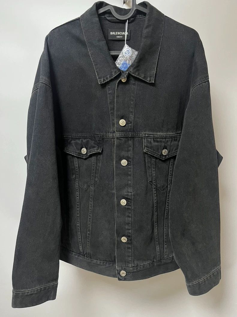 Balenciaga Balenciaga Black washed double-B graffiti logo denim jacke Size US XS / EU 42 / 0 - 2 Thumbnail