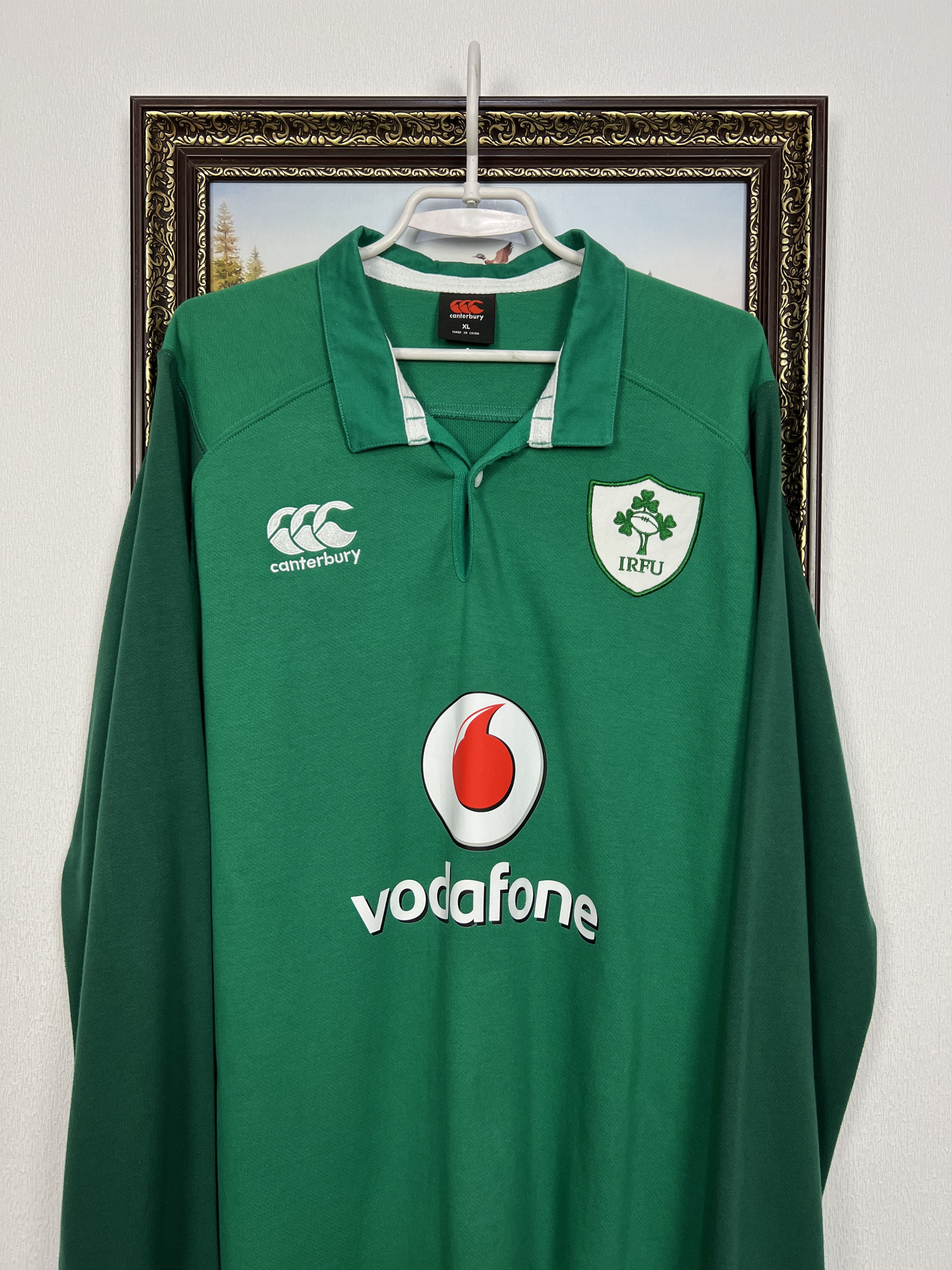 Vintage Ireland Canterbury Rugby Union Long Sleeve Jersey Green Size US XL / EU 56 / 4 - 2 Thumbnail