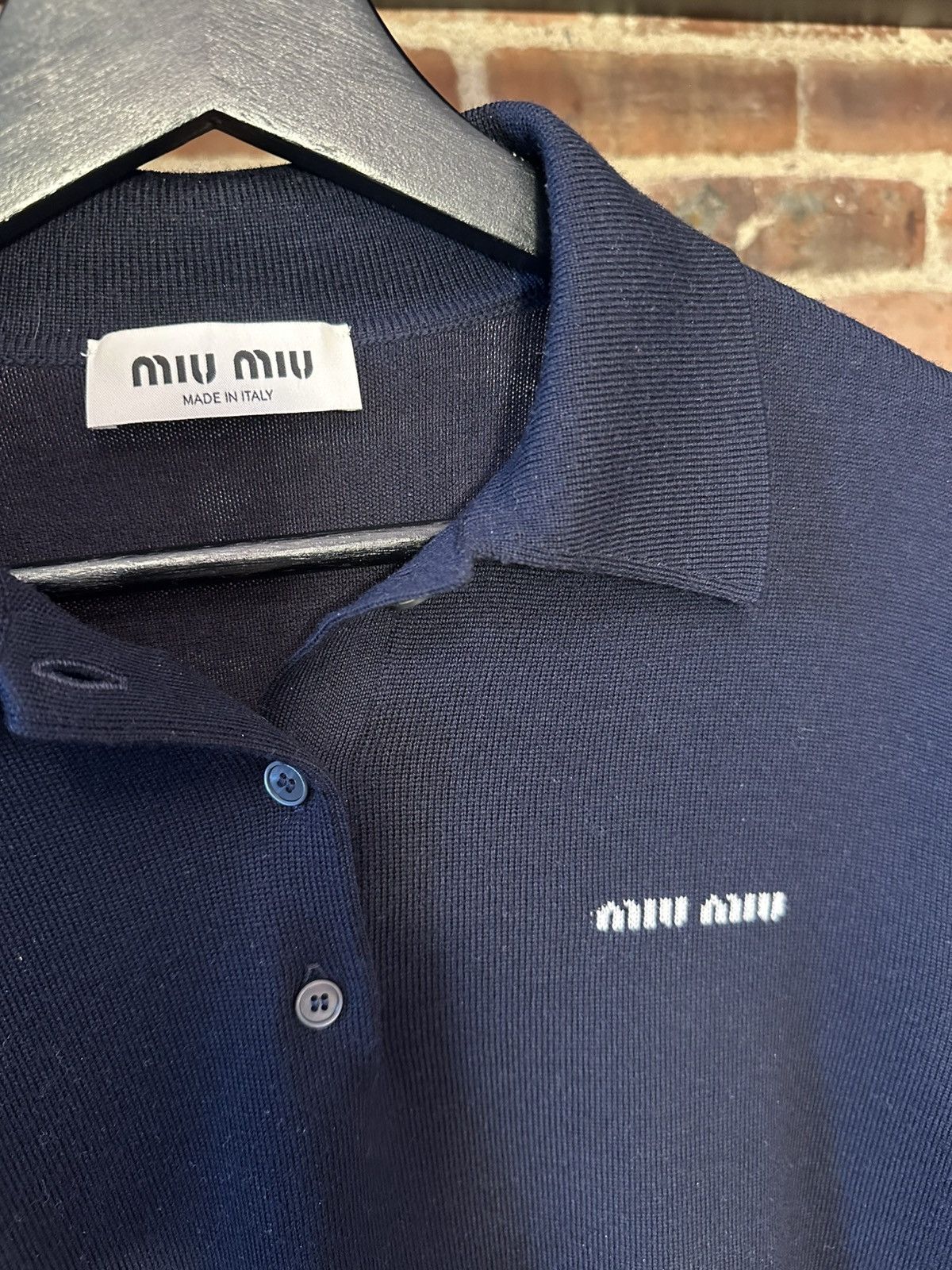 Miu Miu FW/24 Wool Knit Polo Shirt Size US S / EU 44-46 / 1 - 3 Thumbnail