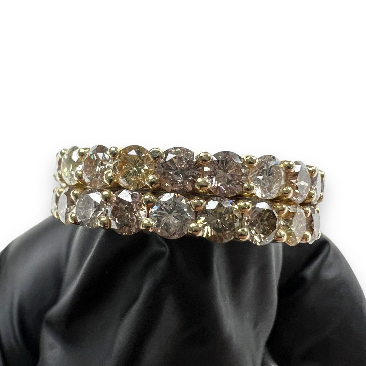 Other 14ct Gold 4.51ct VS-SI Diamond Double Eternity Ring Size ONE SIZE - 3 Thumbnail
