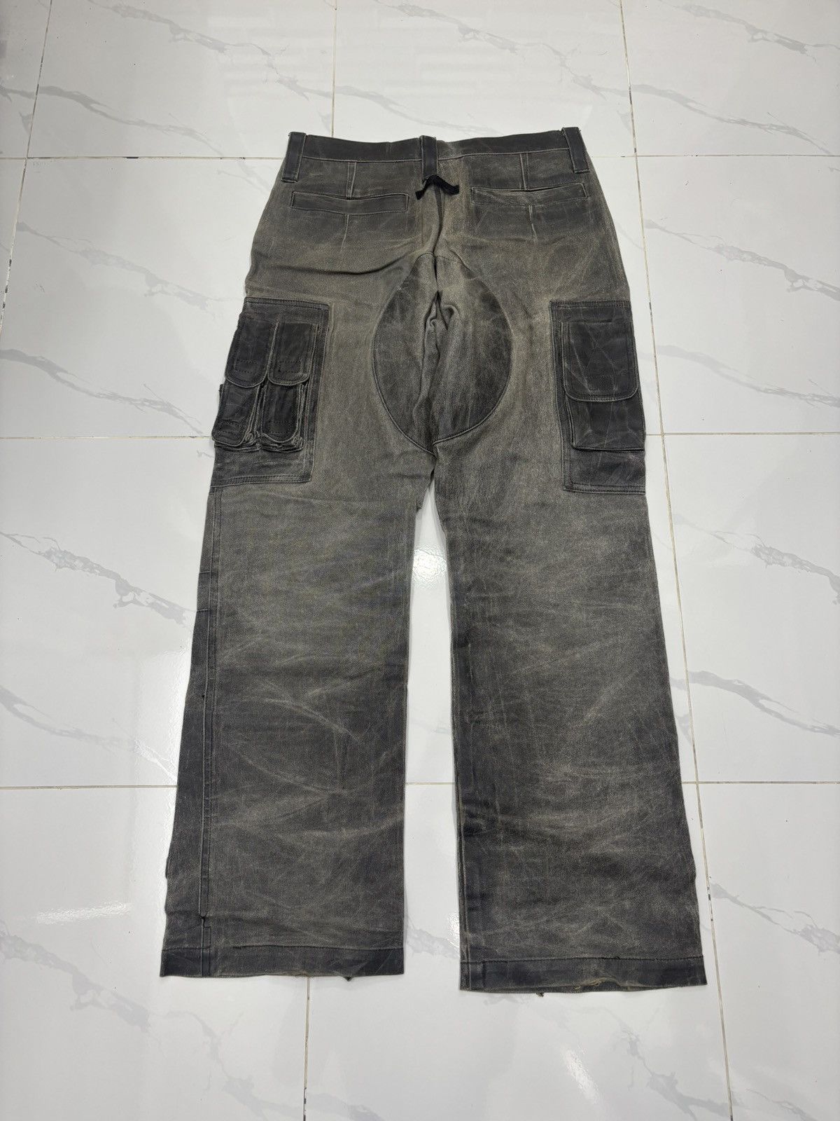Gaultier Homme Objet × Jean Paul Gaultier × Vintage Iconic Jean Paul Gaultier Wax Tactical Multi Pocket Jeans Size US 32 / EU 48 - 3 Thumbnail