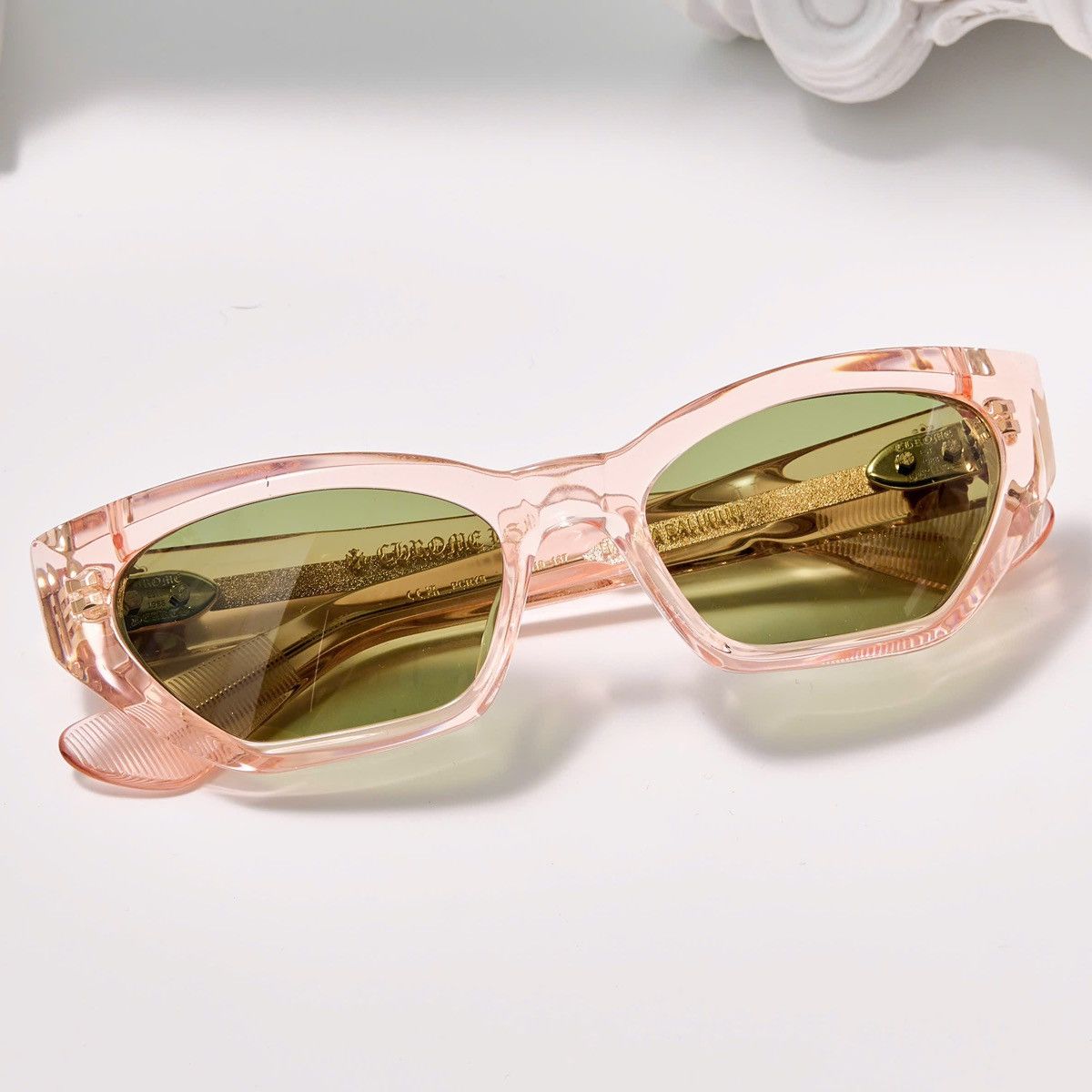 Chrome Hearts CHROME HEARTS HALLLA BALUUUU PINK CRYSTAL SUNGLASSES Size ONE SIZE - 5 Thumbnail