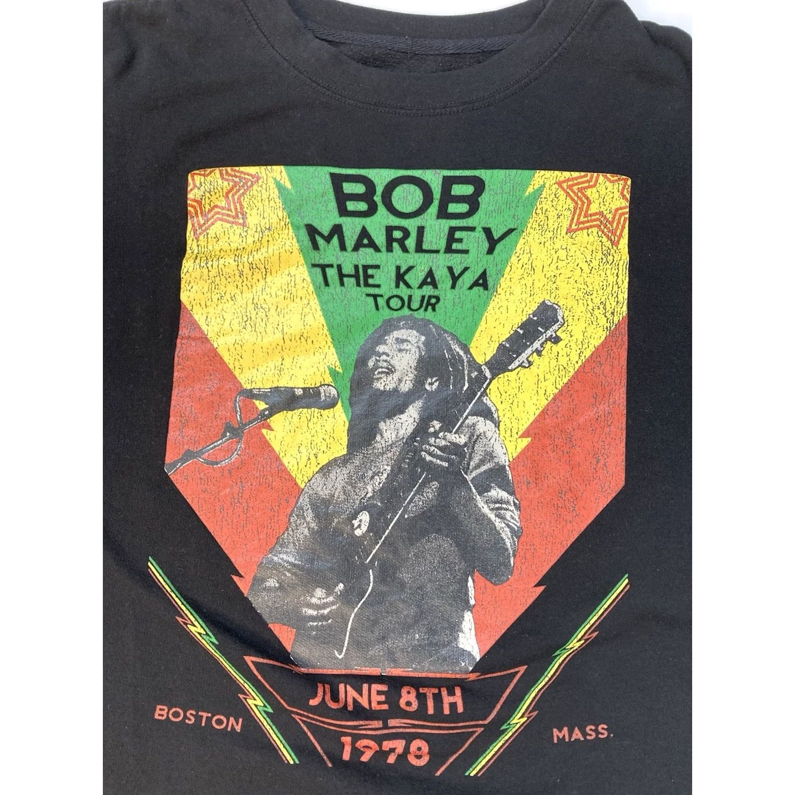 Vintage VINTAGE Bob Marley The Kaya Tour Boston 1978 Crewneck Sweatshirt Women Medium Black Size M / US 6-8 / IT 42-44 - 2 Thumbnail