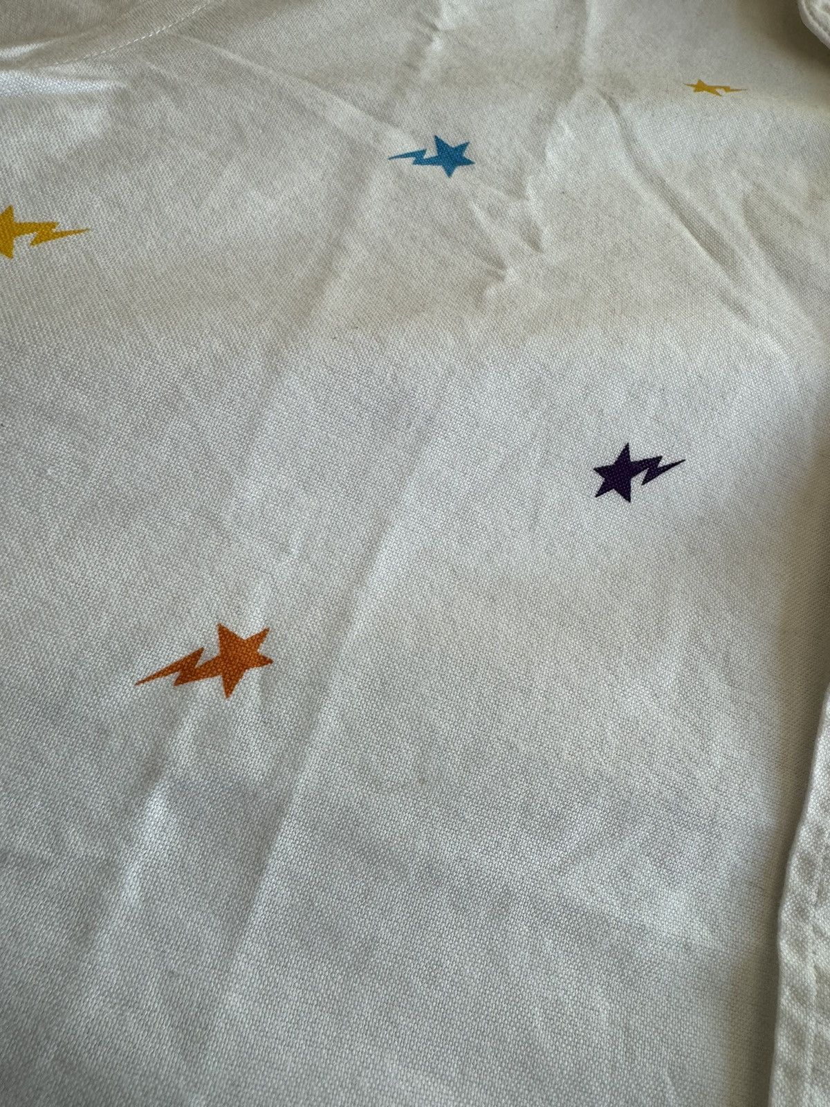 Bape OG Multicolor Star Pattern Long Sleeve Button Up Shirt Size US M / EU 48-50 / 2 - 17 Thumbnail