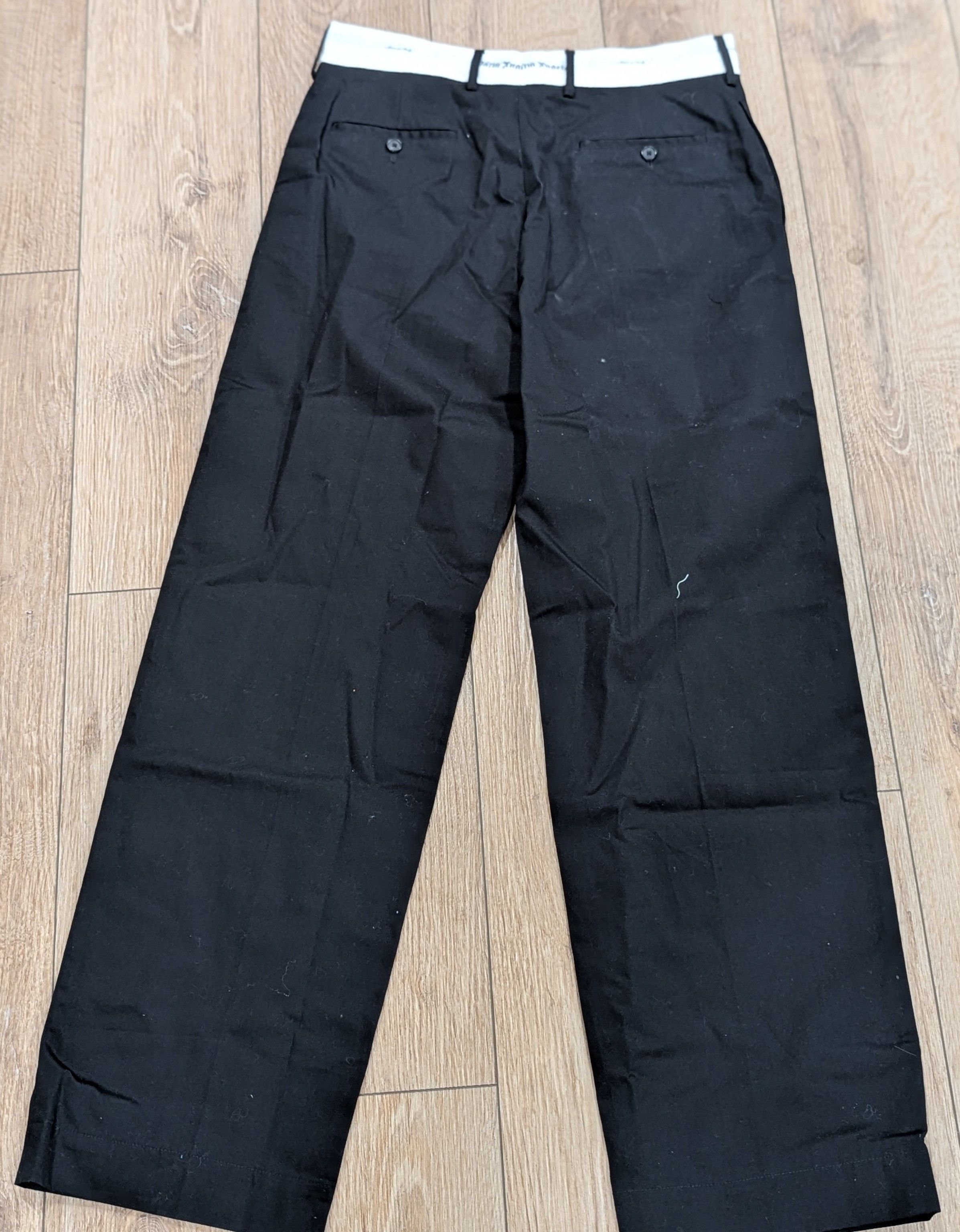Palm Angels Palm Angels Sartorial Chino Pants Black/Off-White 50 US 34 Size US 34 / EU 50 - 4 Thumbnail