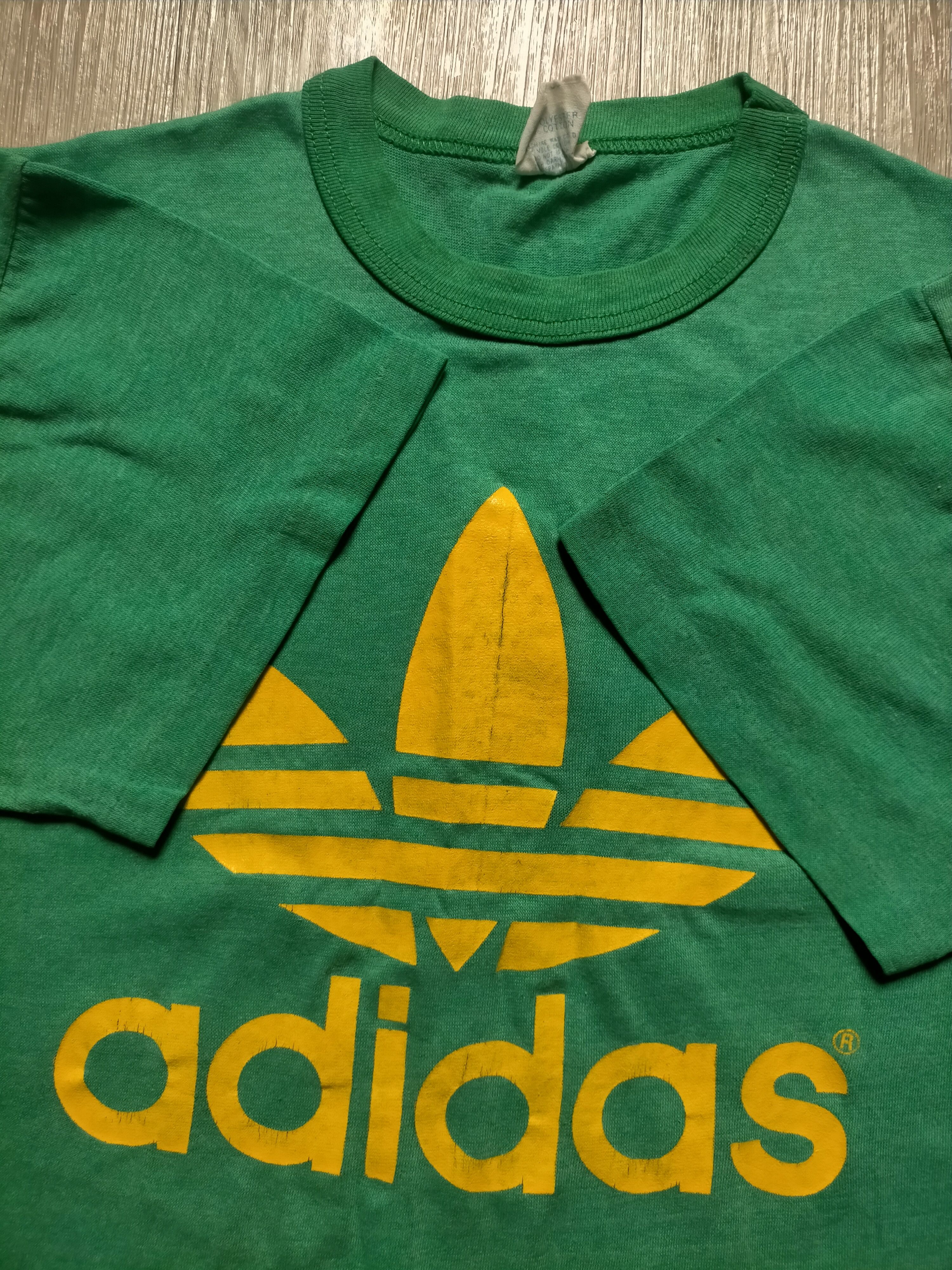 Adidas Vintage 80 adidas trefoil single stich tee Size US S / EU 44-46 / 1 - 6 Thumbnail