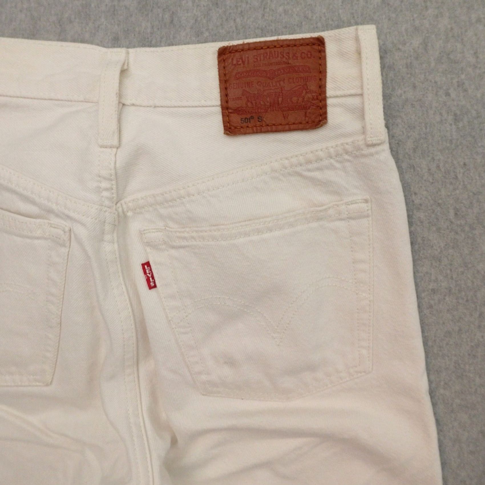 Levi's Levi's Premium 501 Jeans Womens 24 (24X28) White Cotton Denim 90s Size 42" / US 20 - 6 Thumbnail