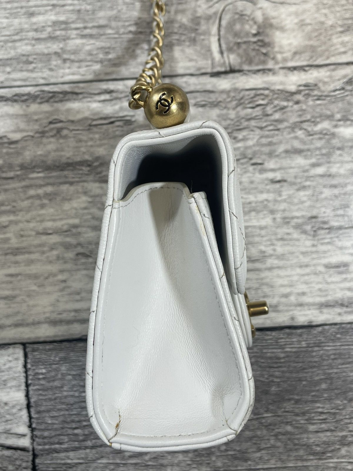 Chanel CHANEL Mini Shoulder Bag, Matelasse, Pearl Chain, Lambskin Size ONE SIZE - 12 Thumbnail