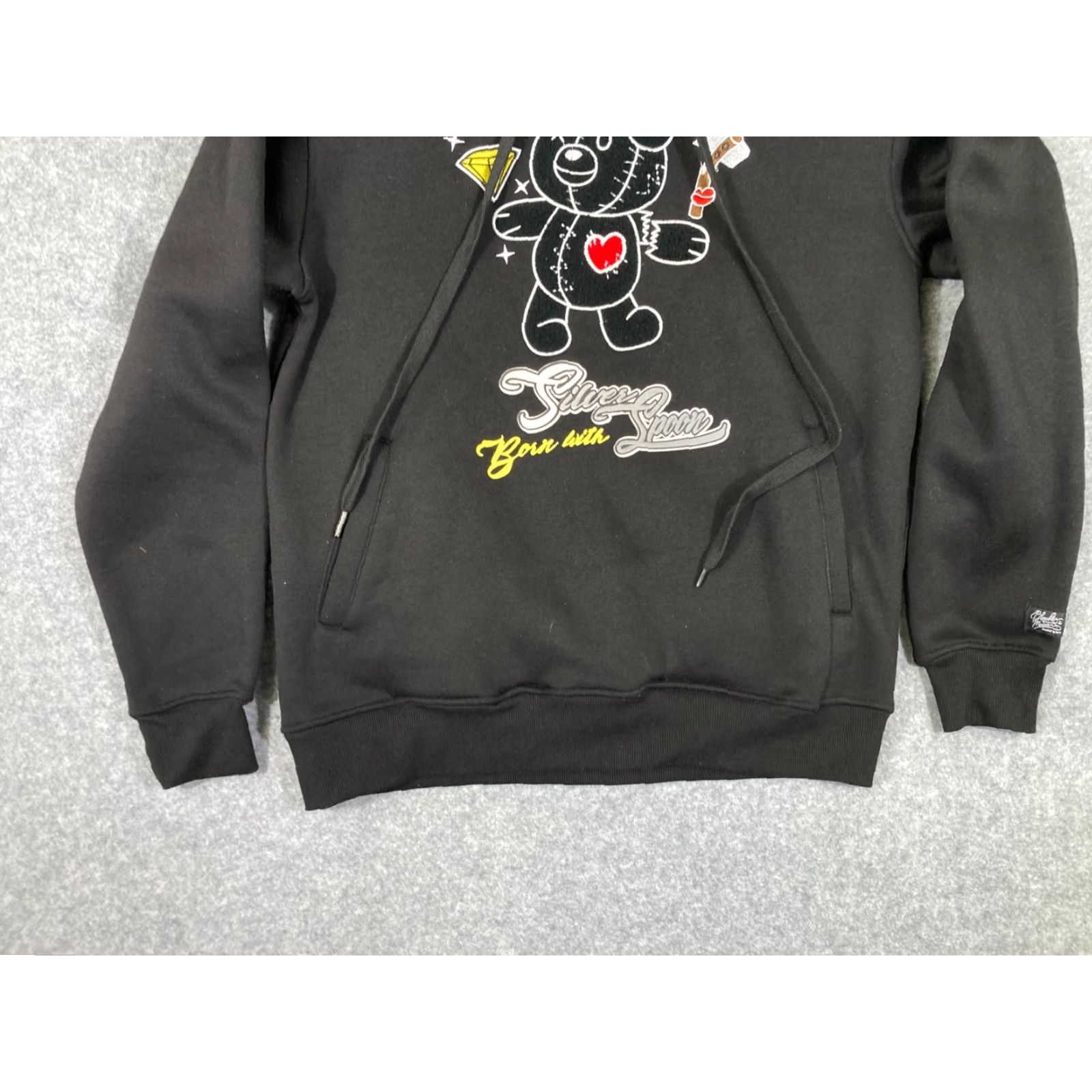 Vintage Bleecker & Mercer Pullover Sweatshirt Hooded Mens L Black Drawstring Pockets Long Sleeve Regular Fit Size US L / EU 52-54 / 3 - 4 Thumbnail