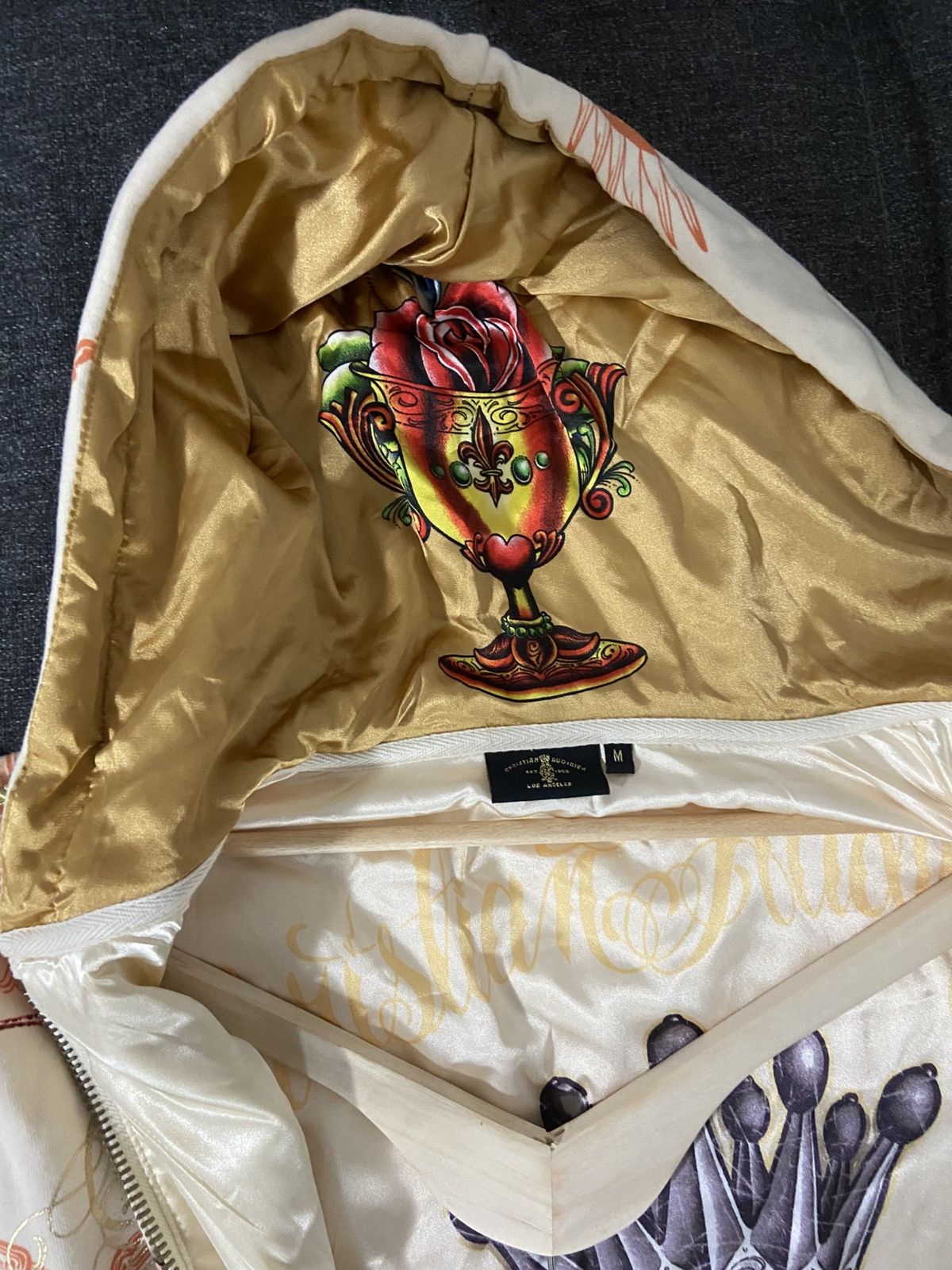 Christian Audigier × Ed Hardy Christian Audigier "Charmed Life” Hoodie Rhinestones Size US M / EU 48-50 / 2 - 7 Thumbnail