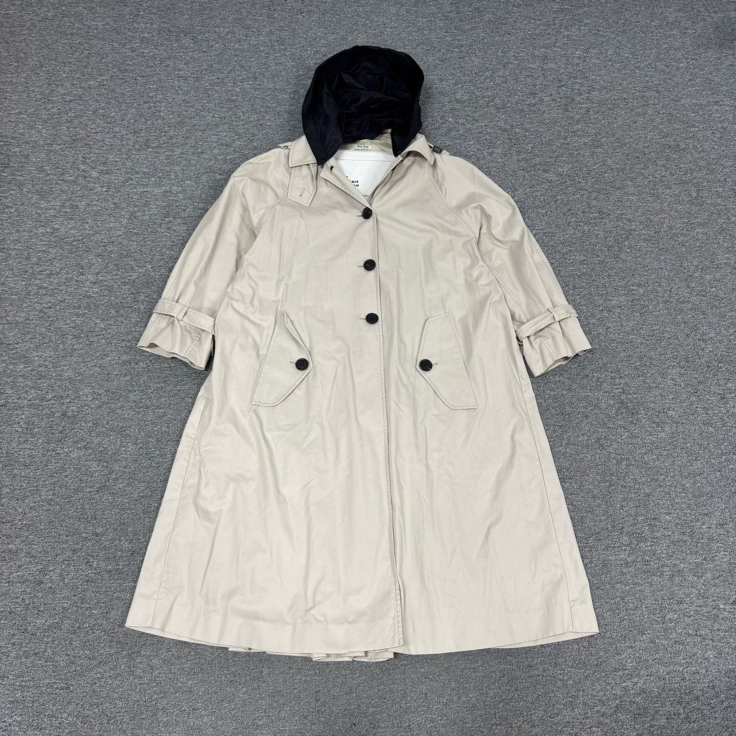 Miu Miu Miu Miu Women's Long Hooded Trench Size S / US 4 / IT 40 - 1 Thumbnail