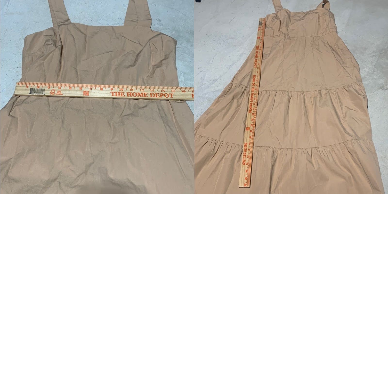 Madewell Madewell Sundress Button-Back Tiered Long Beige Women 6 Regular) Size M / US 6-8 / IT 42-44 - 9 Thumbnail