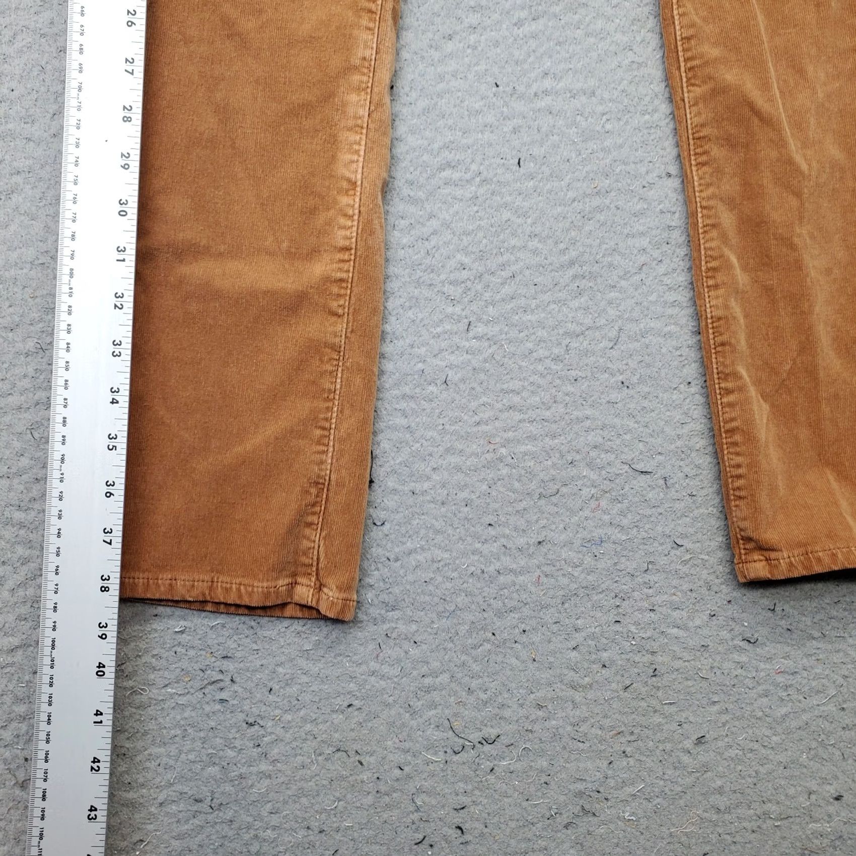 Vintage AG Adriano Goldschmied Womens Corduroy Mari Pants 27 High Rise Slim Fit Brown Size 27" / US 4 / IT 40 - 3 Thumbnail