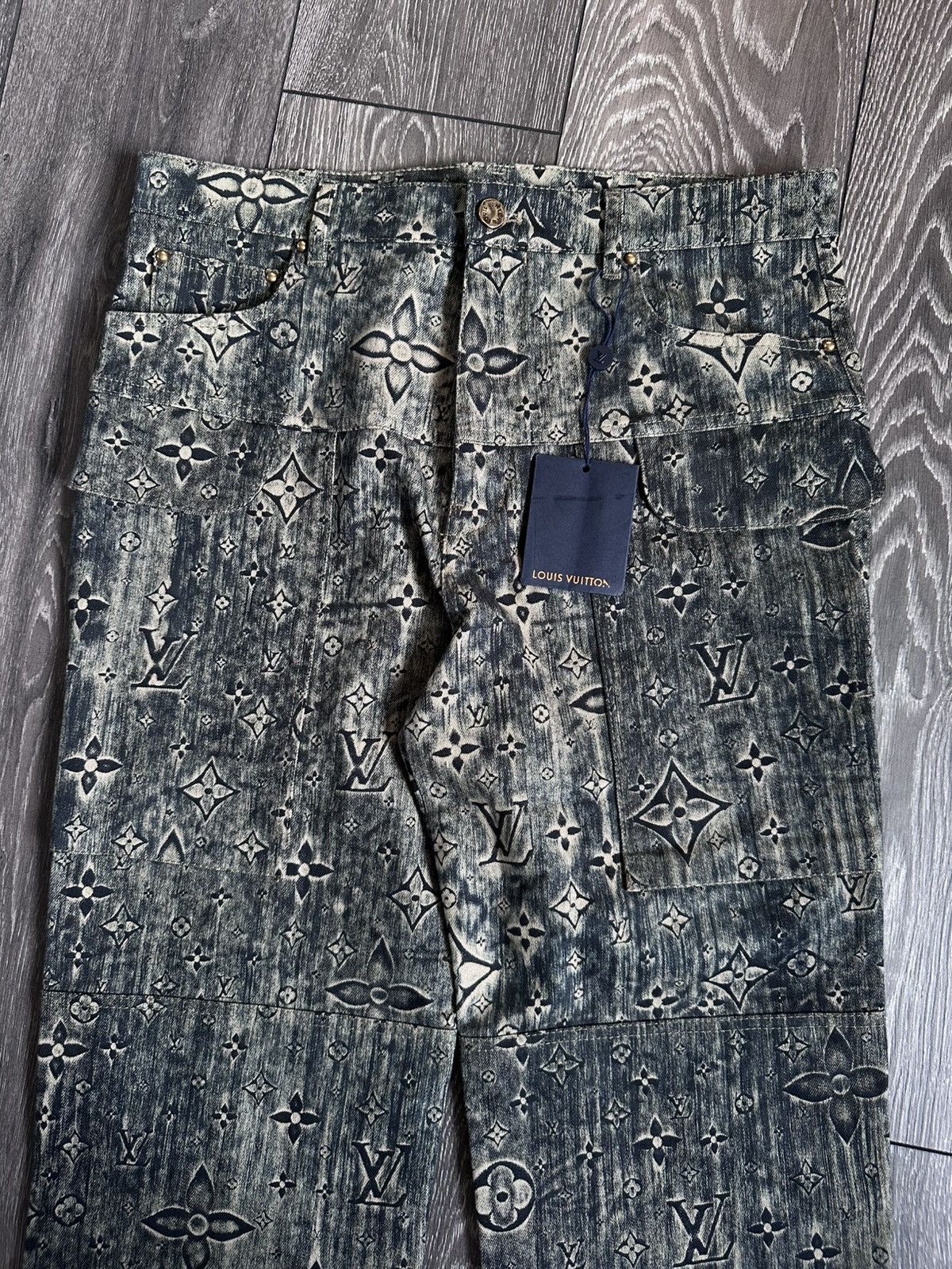 Louis Vuitton louis vuitton dark blue star monogram cargo pants new Size US 32 / EU 48 - 3 Thumbnail