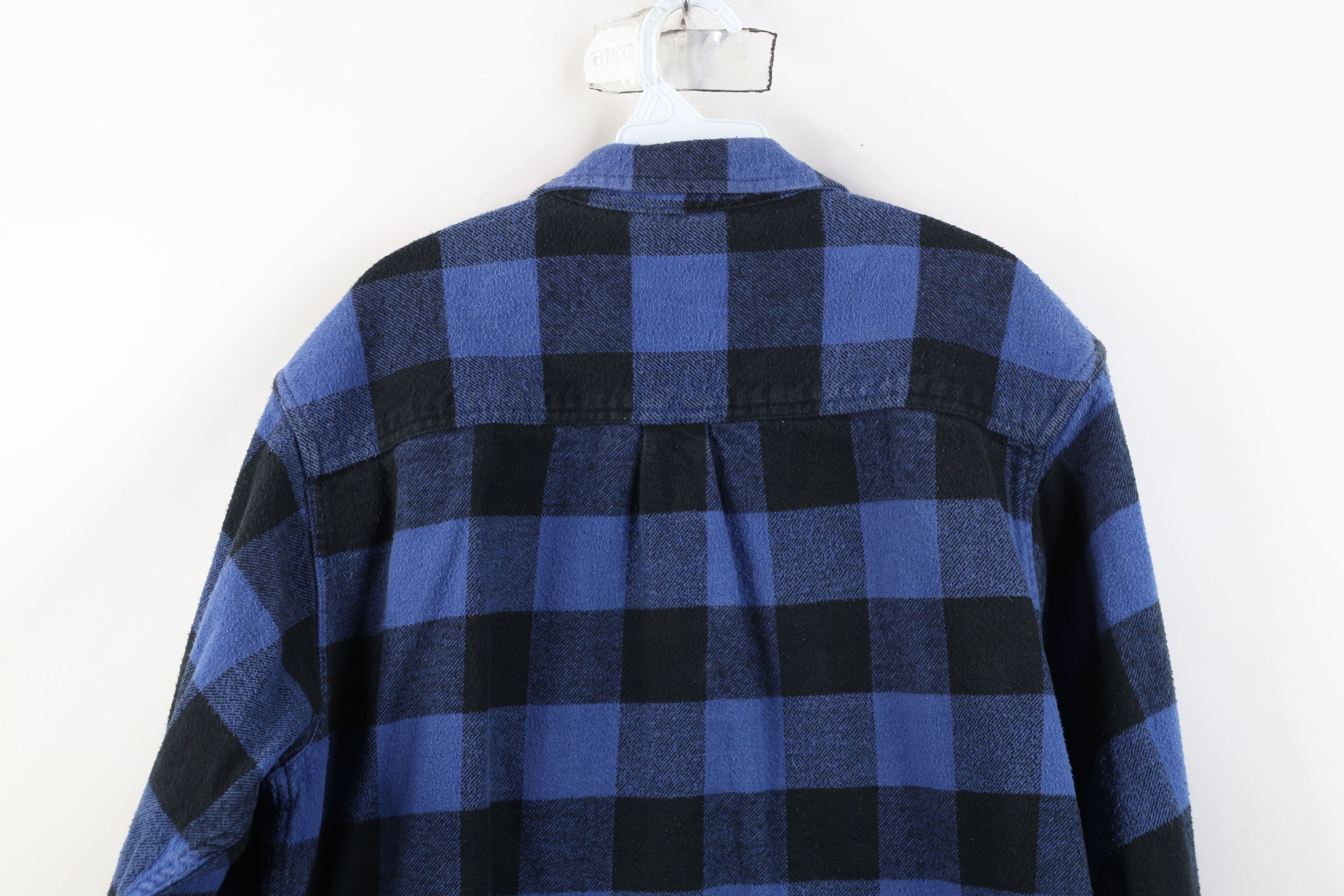 Vintage Vintage 90s Streetwear Heavyweight Button Shirt Plaid Size US L / EU 52-54 / 3 - 11 Thumbnail