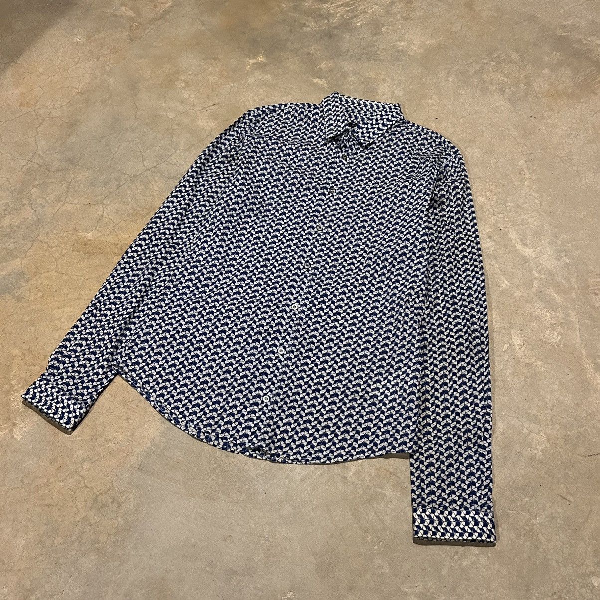 Designer × Gucci Gucci Duke Geometric Pattern Button Down Longsleeve Shirt Size US M / EU 48-50 / 2 - 2 Thumbnail