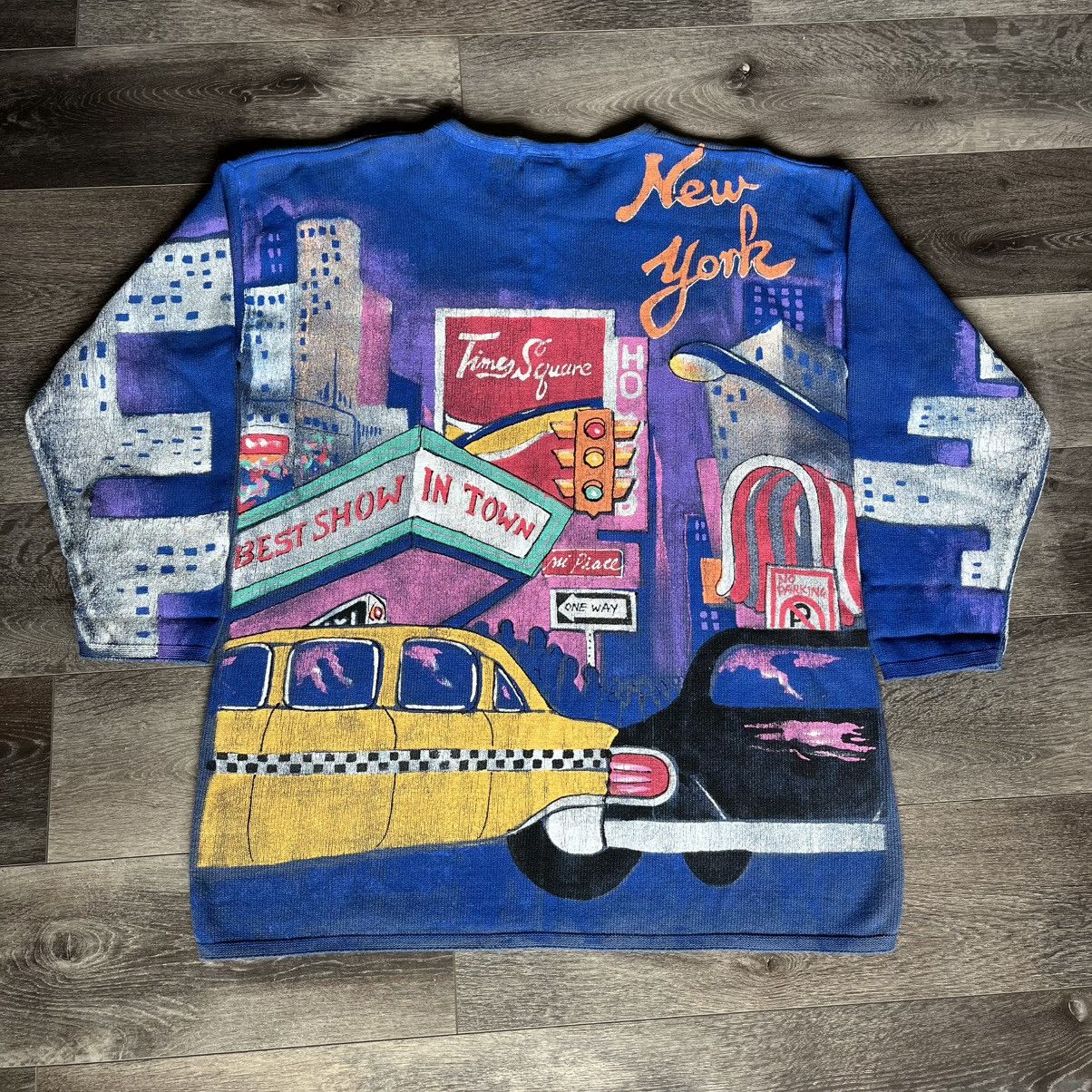 Vintage Vintage Y2K Kolorway USA New York City Hand Painted Pullover Size XL / US 12-14 / IT 48-50 - 2 Thumbnail