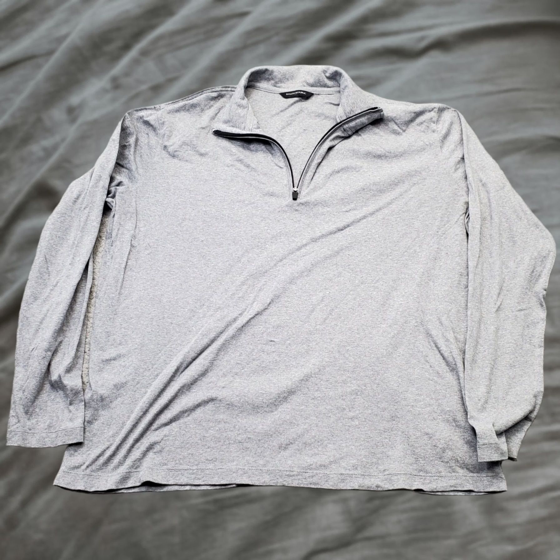 Banana Republic Banana Republic Mens XL Gray 1/4 Zip Pullover Shirt Casual Activewear Long Sleeve Breathable Size US XL / EU 56 / 4 - 1 Thumbnail