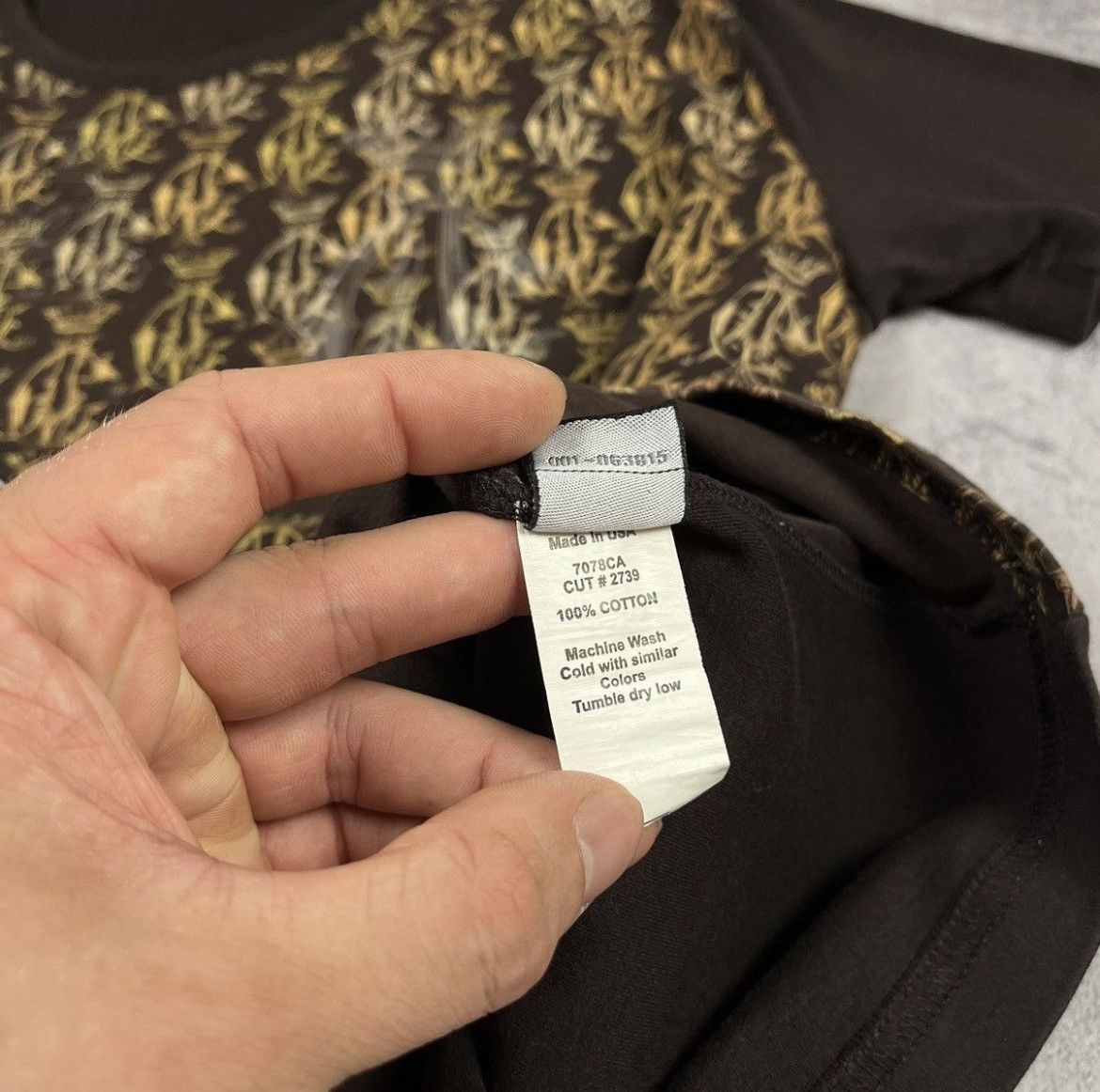 Christian Audigier Vintage Christian Audigier y2k AOP rare brown tee 90’s Size US L / EU 52-54 / 3 - 20 Thumbnail