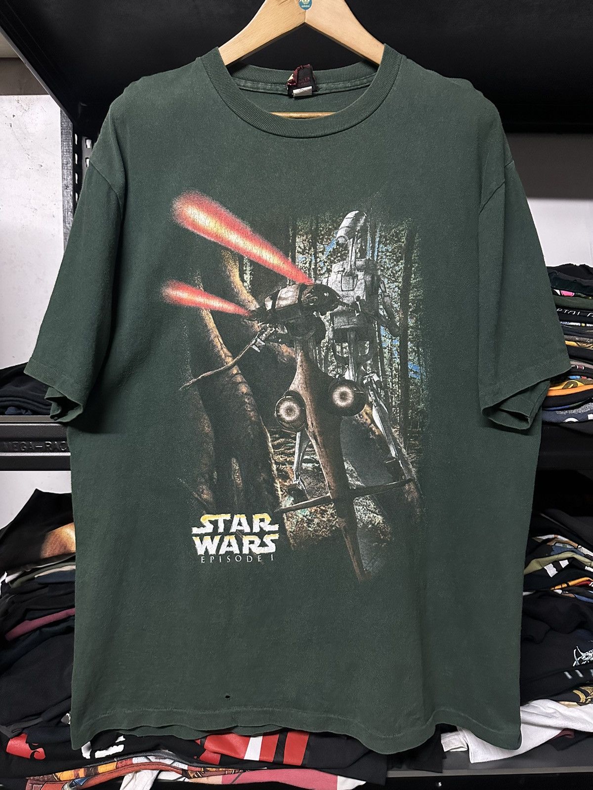 Vintage 90s Star Wars Episode Mirror Printed Faded Tee