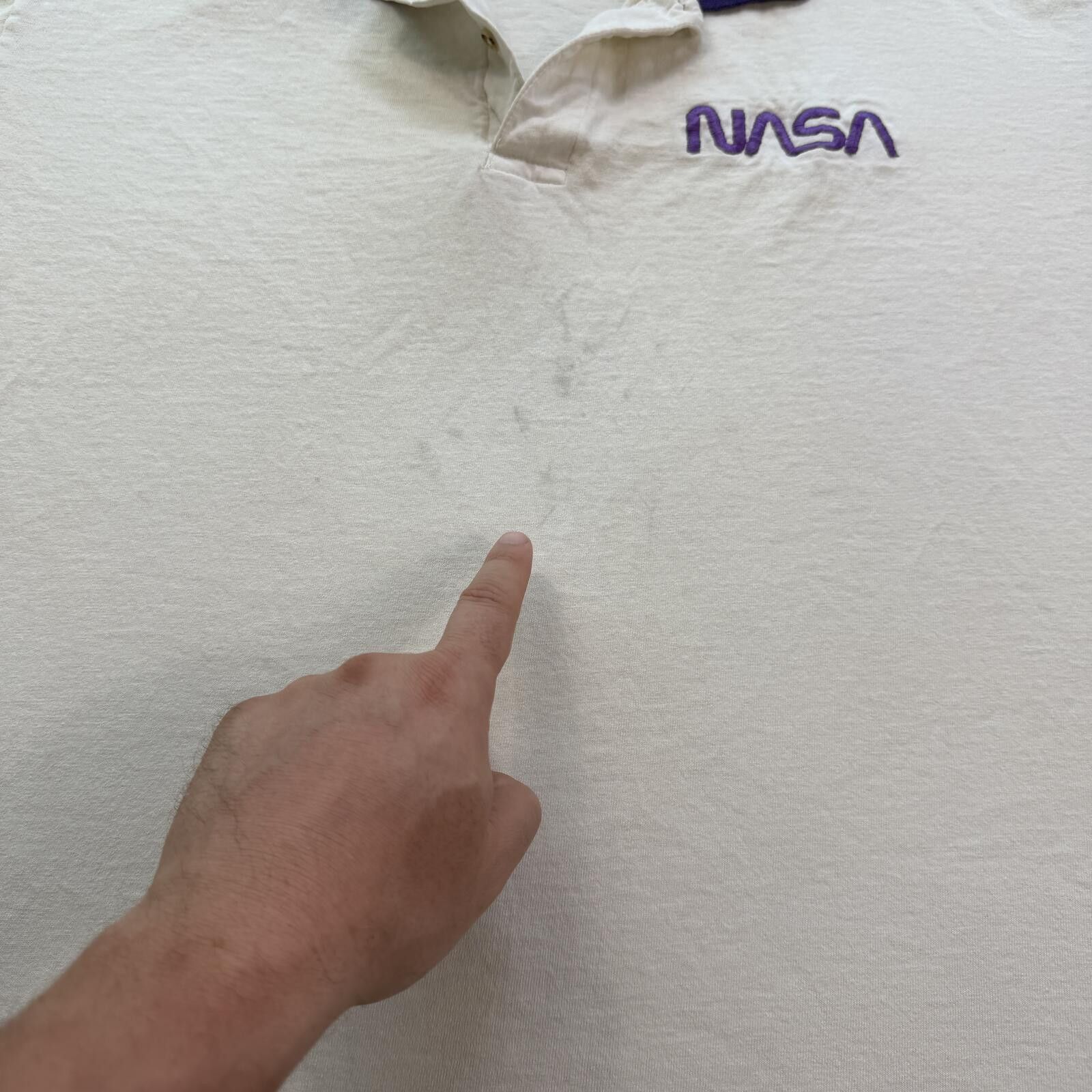 Cotton On Vintage NASA Embroidered Polo Shirt Space Program USA 90s XL Size US XL / EU 56 / 4 - 6 Thumbnail
