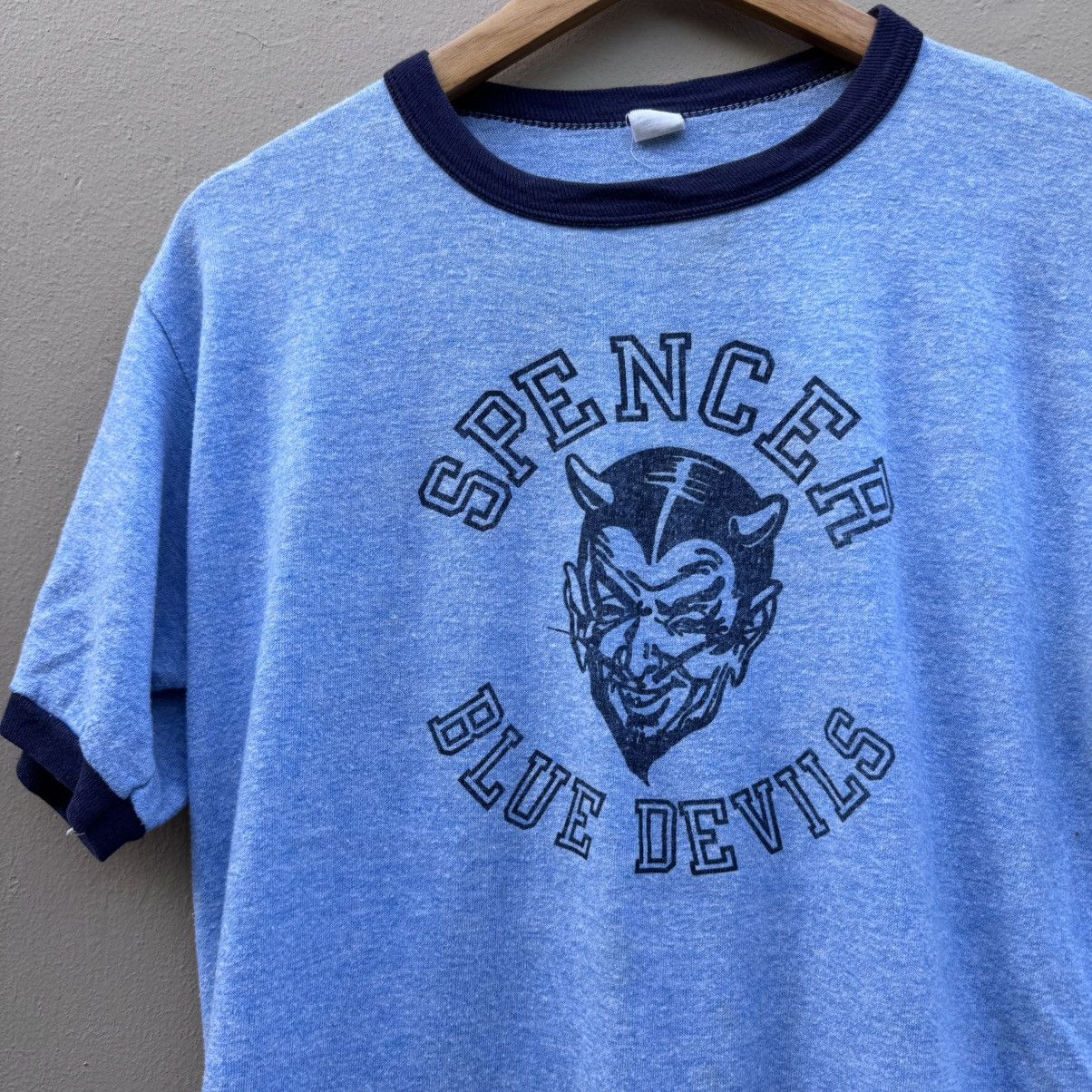 Vintage Vintage spencer blue devils 70s 80s tee Size US M / EU 48-50 / 2 - 2 Thumbnail