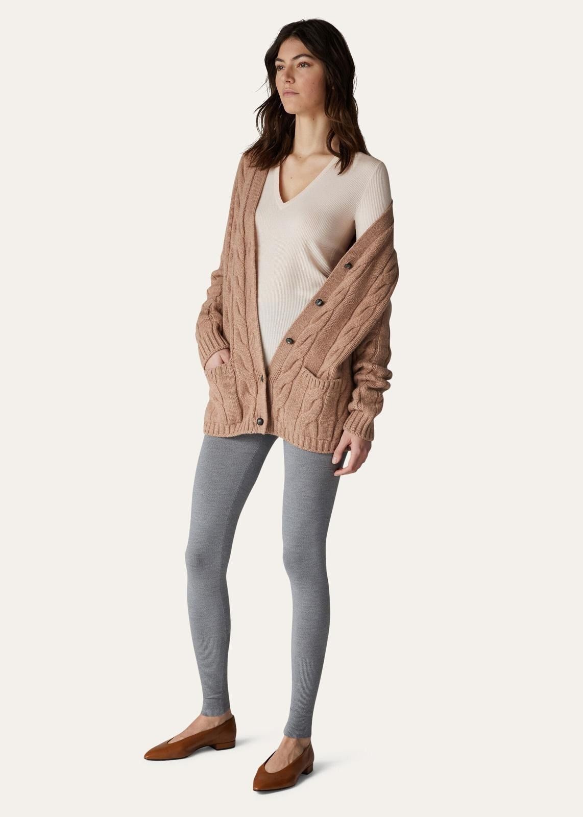 Loro Piana o1srvl11e0824 Taupo V-Neck Sweater in Light Pink Size XL / US 12-14 / IT 48-50 - 7 Thumbnail