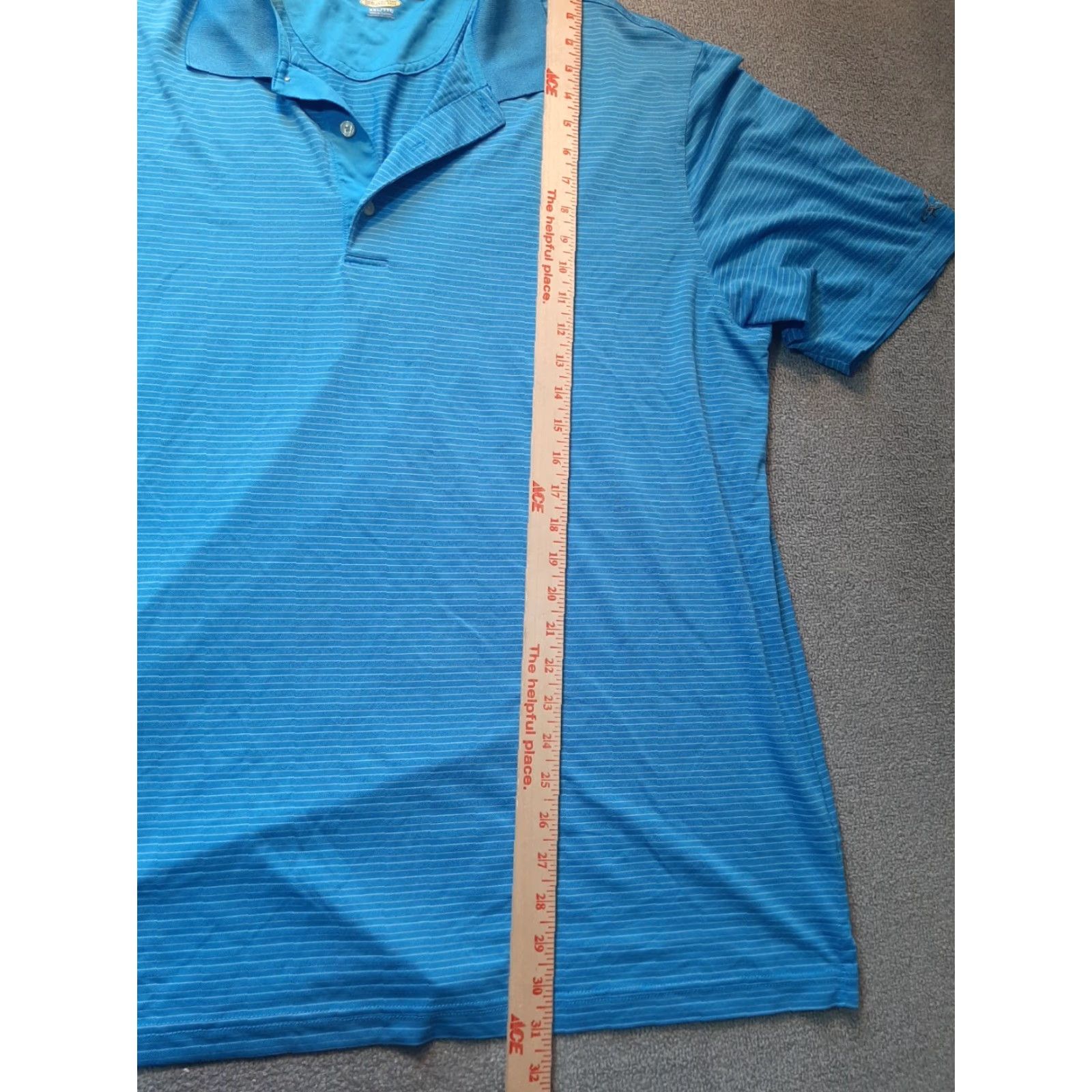 Vintage Greg Norman Mens Shirt XXL Short Sleeve Blue Striped Collar Size US XXL / EU 58 / 5 - 4 Thumbnail