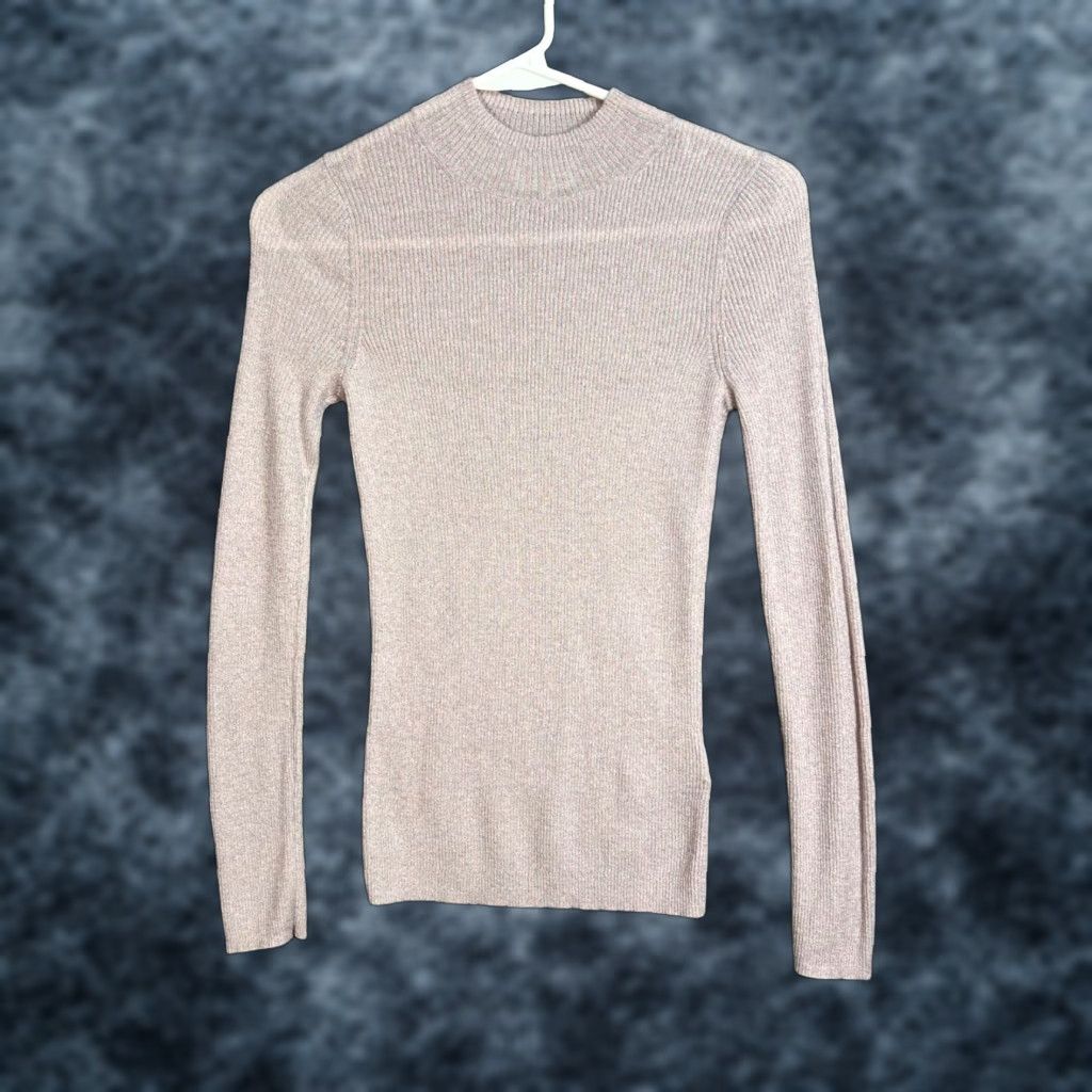 & Other Stories & Other Stories Atelier Womens Ribbed Knit Sweater Pink Small Adult Regular Size S Pullover Long Sleeve Vintage/Used Womens Sweater Size S / US 4 / IT 40 - 1 Thumbnail