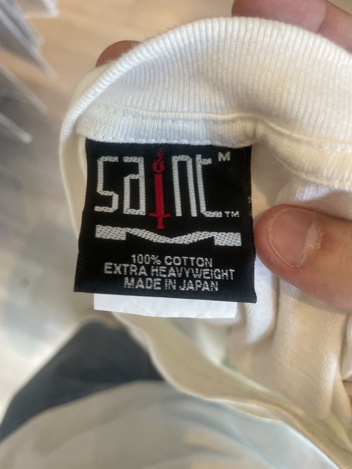 Saint Michael Saint Michael Ribbon T Shirt White/Teal M Size US M / EU 48-50 / 2 - 3 Thumbnail