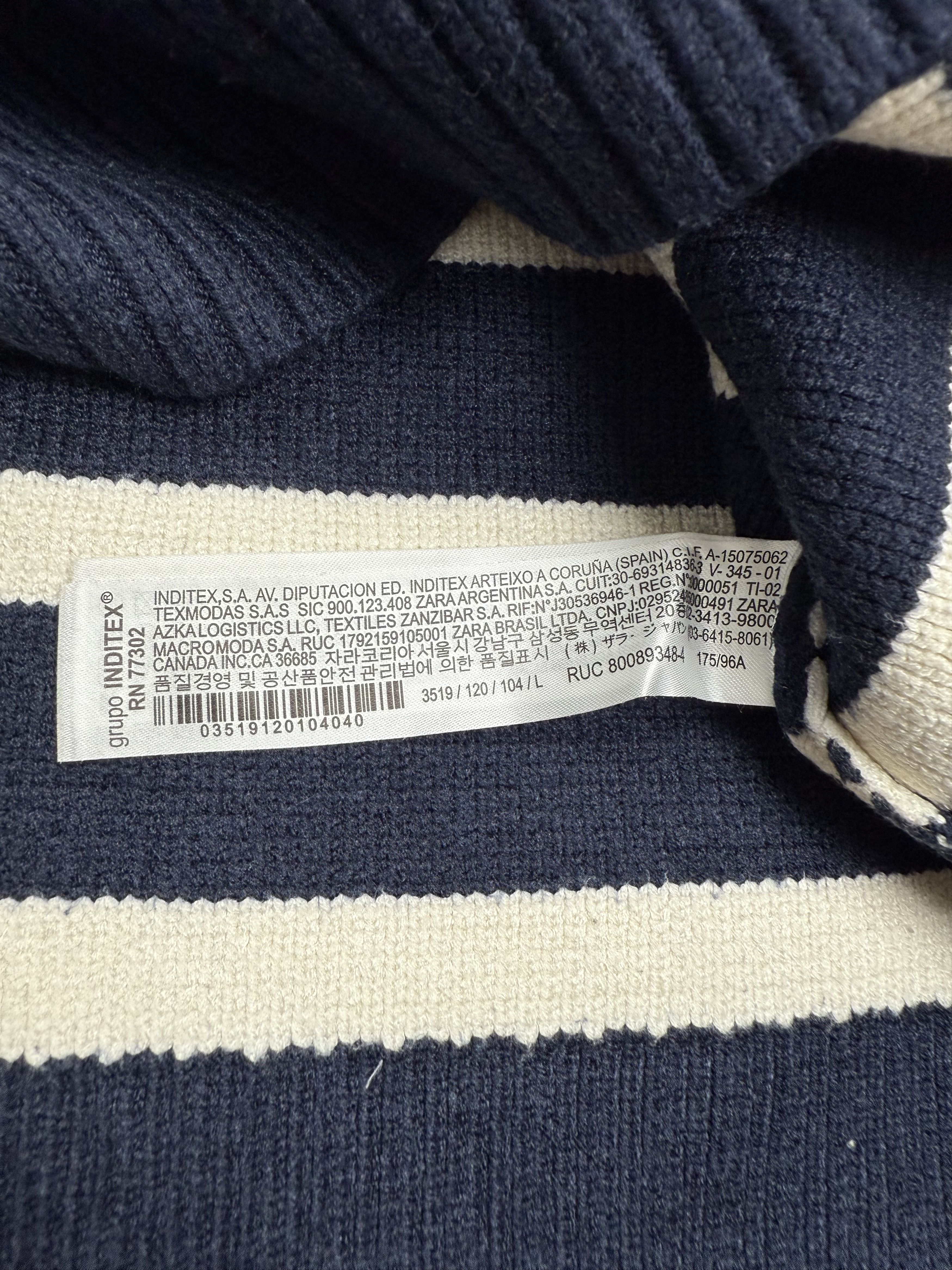 Zara Zara Stripe Oversized Knit Sweater Cardigan Jumper Size L / US 10 / IT 46 - 6 Thumbnail
