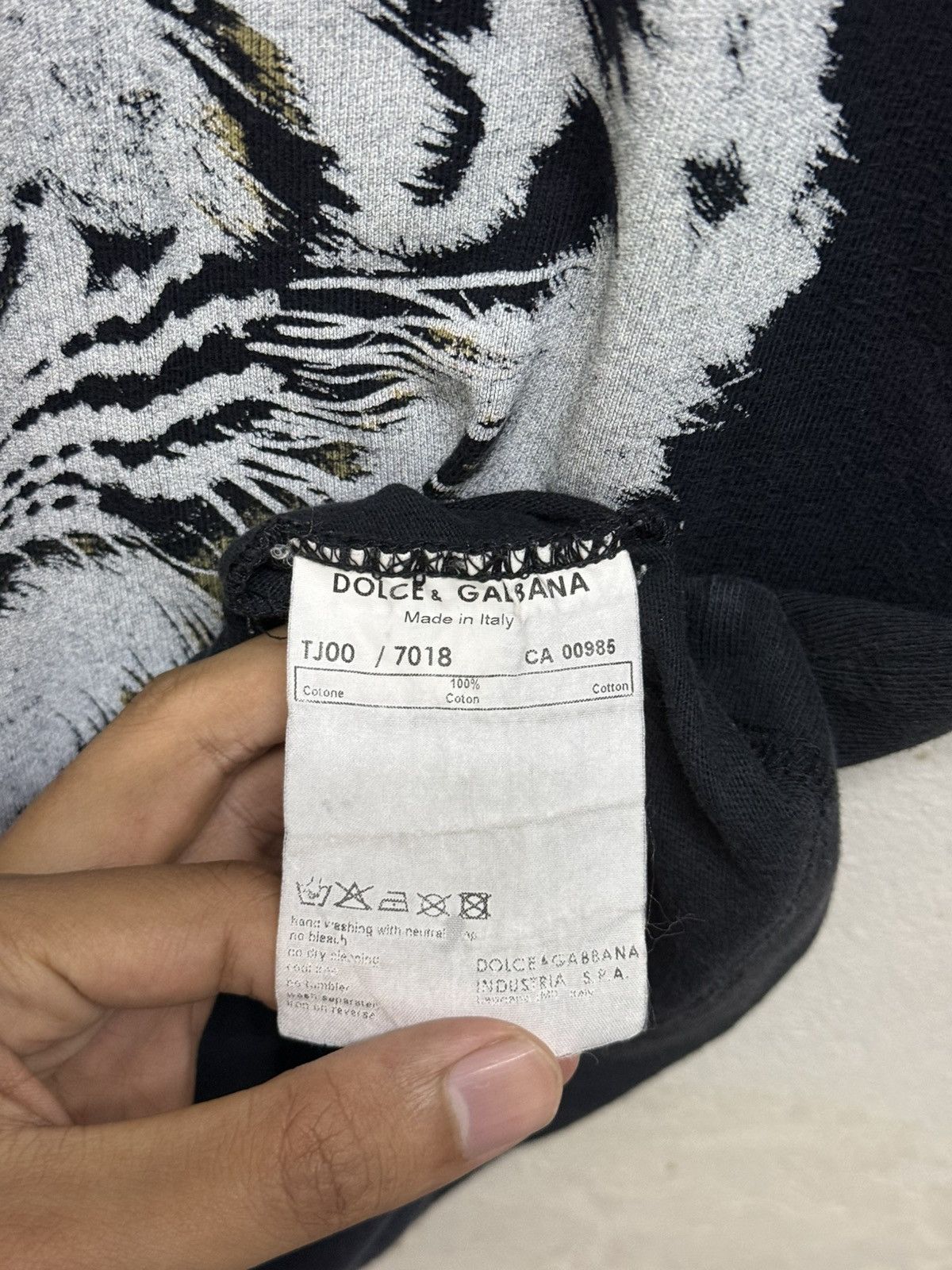 Dolce & Gabbana Dolce & Gabbana White Tiger Graphic Tees Size US S / EU 44-46 / 1 - 5 Thumbnail