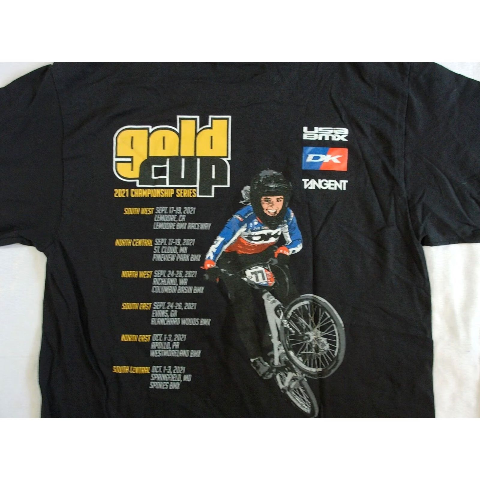 Port & Company USA BMX Gold Cup CHAMPIONSHIP SERIES Shirt DK Tangent Bike 2021 Men's Medium t Size US M / EU 48-50 / 2 - 4 Thumbnail