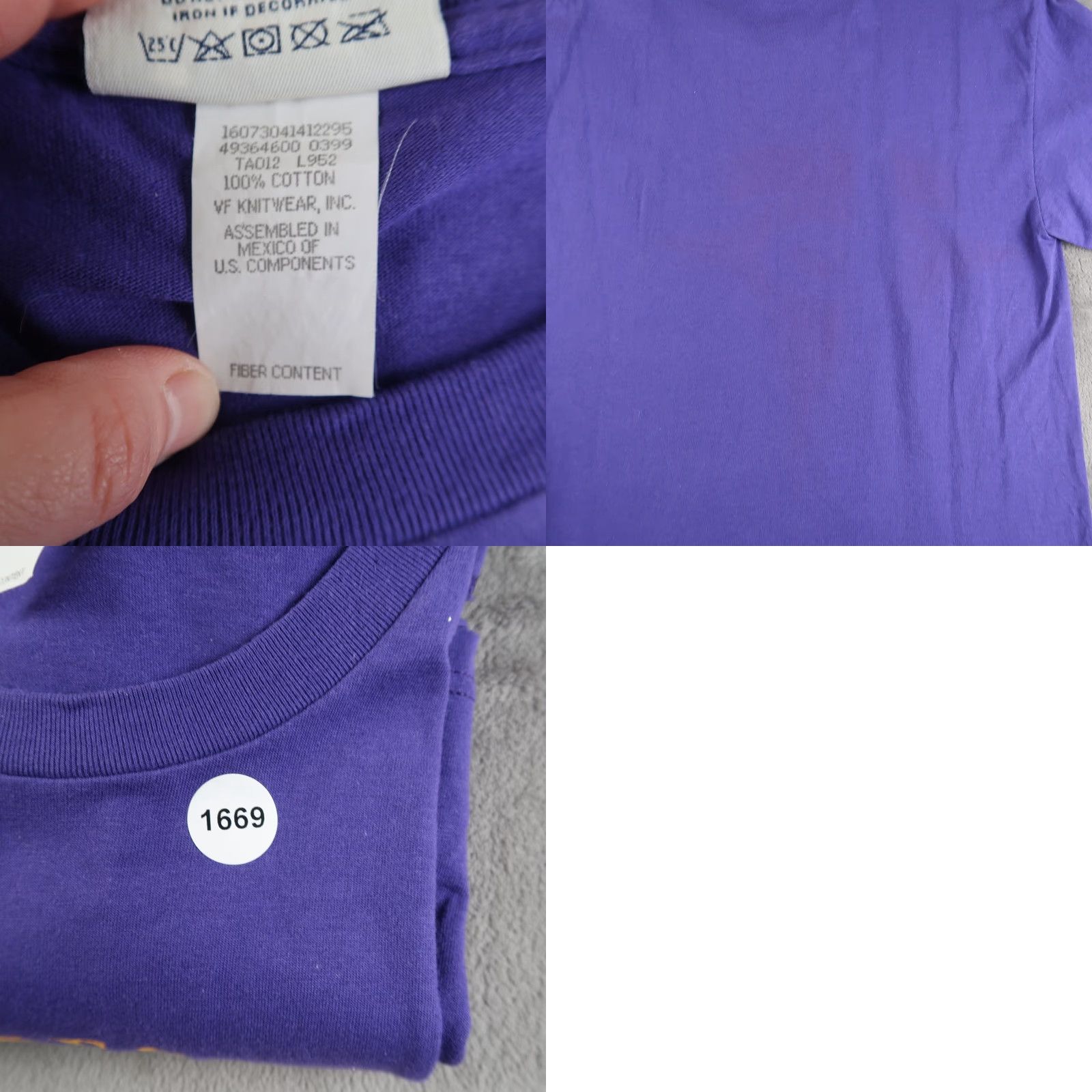 Lee VINTAGE Minnesota Vikings T-Shirt L Large Purple Football NFL Shirt Mens 90s Size US L / EU 52-54 / 3 - 9 Thumbnail