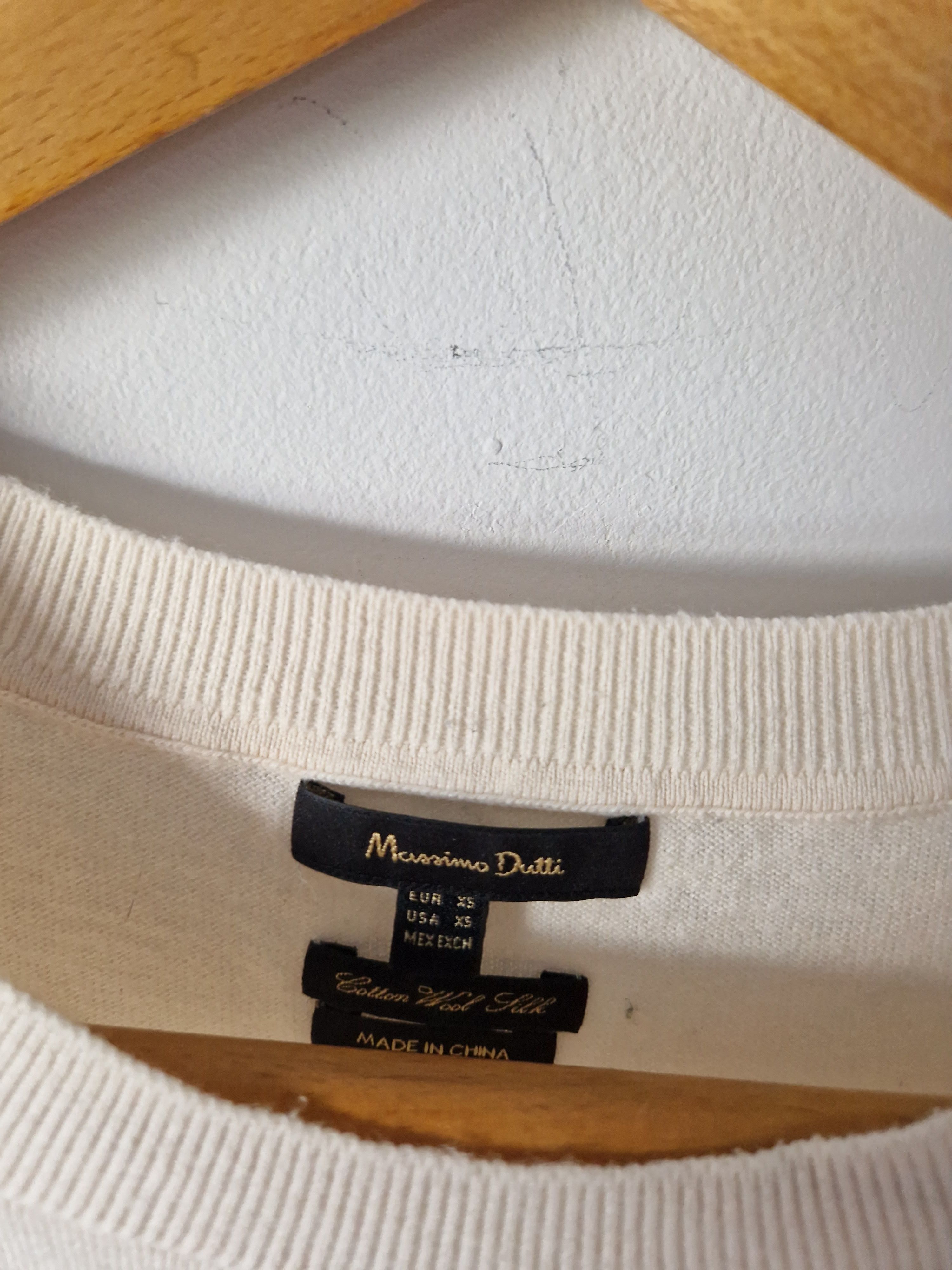Massimo Dutti MASSIMO DUTTI white blouse sweater Size S / US 4 / IT 40 - 2 Thumbnail