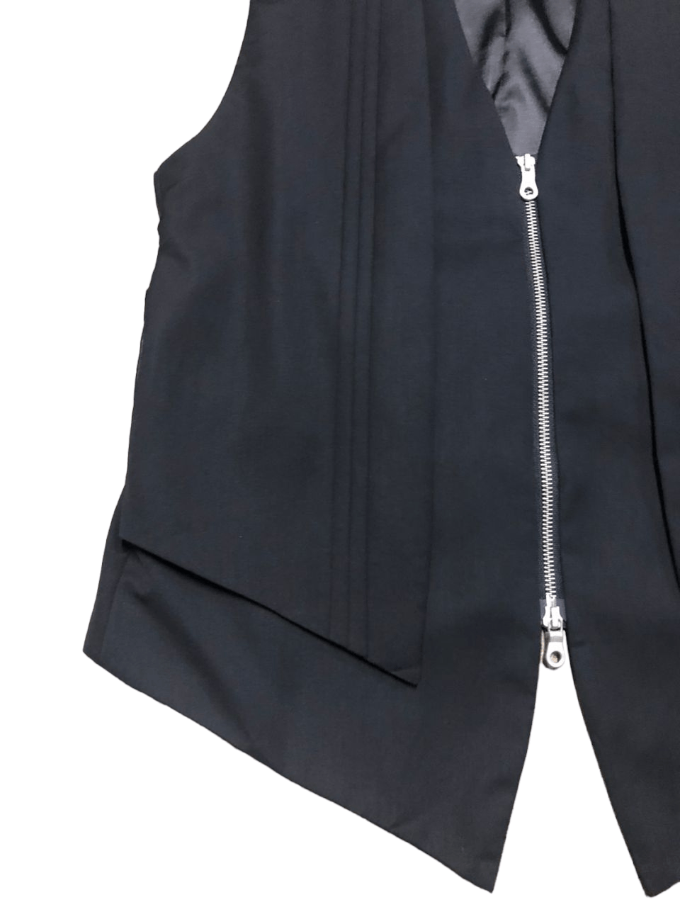 If Six Was Nine No Id Double Layer Black Vest Zipper Jacket Seditionaries Size US M / EU 48-50 / 2 - 8 Thumbnail